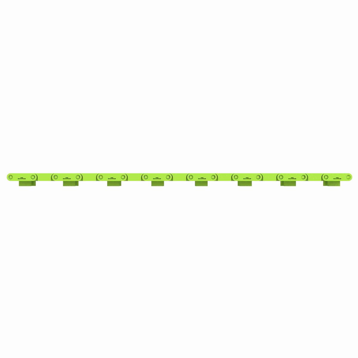 Rexnord 1000FT Straight Running Solid Top, Material: Bright Lime-Green Dry PET Low Friction, Width: 425mm, Pitch: 1in - 873.84.14