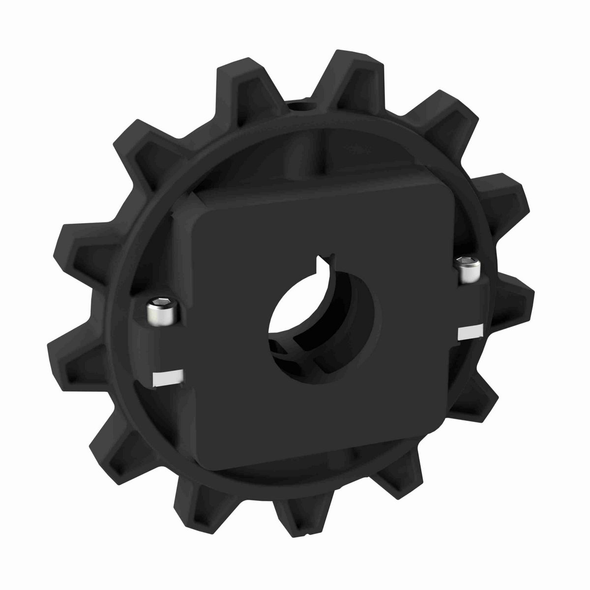 Rexnord 7960 Series Split Molded Nylon Sprocket and a 13 Teeth with 1-7/16in Round Shaft-Ready Bore with Keyway & Setscrew - 614-831-10