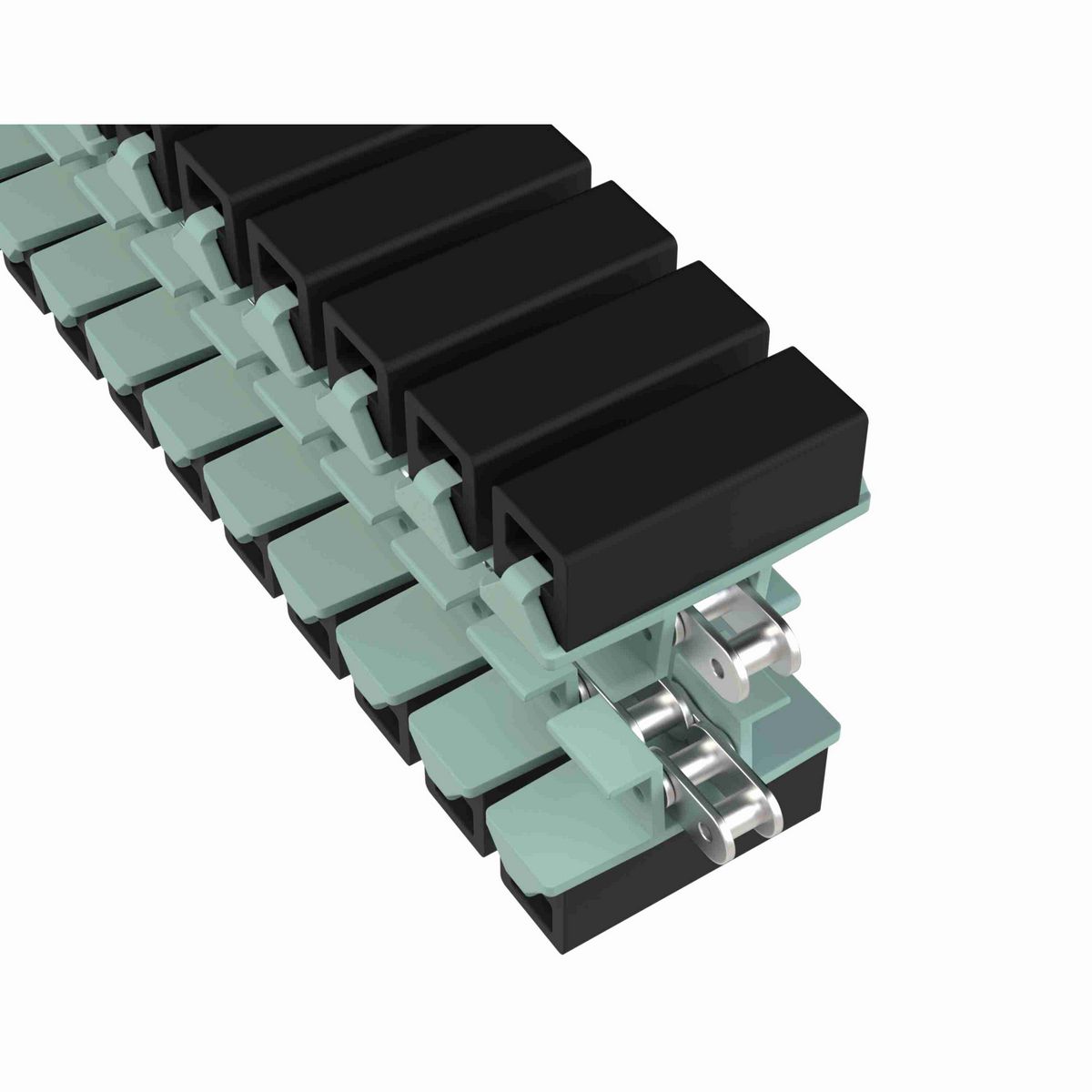Rexnord 1873TAB SideGrip™ Side-flexing, Material: Heat Stabilized (Green), Width: 3.75in, Pitch: 1.5in - 81421016