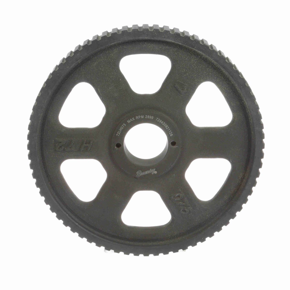 Browning Steel Bushed Bore Gearbelt Pulley - 72LH075
