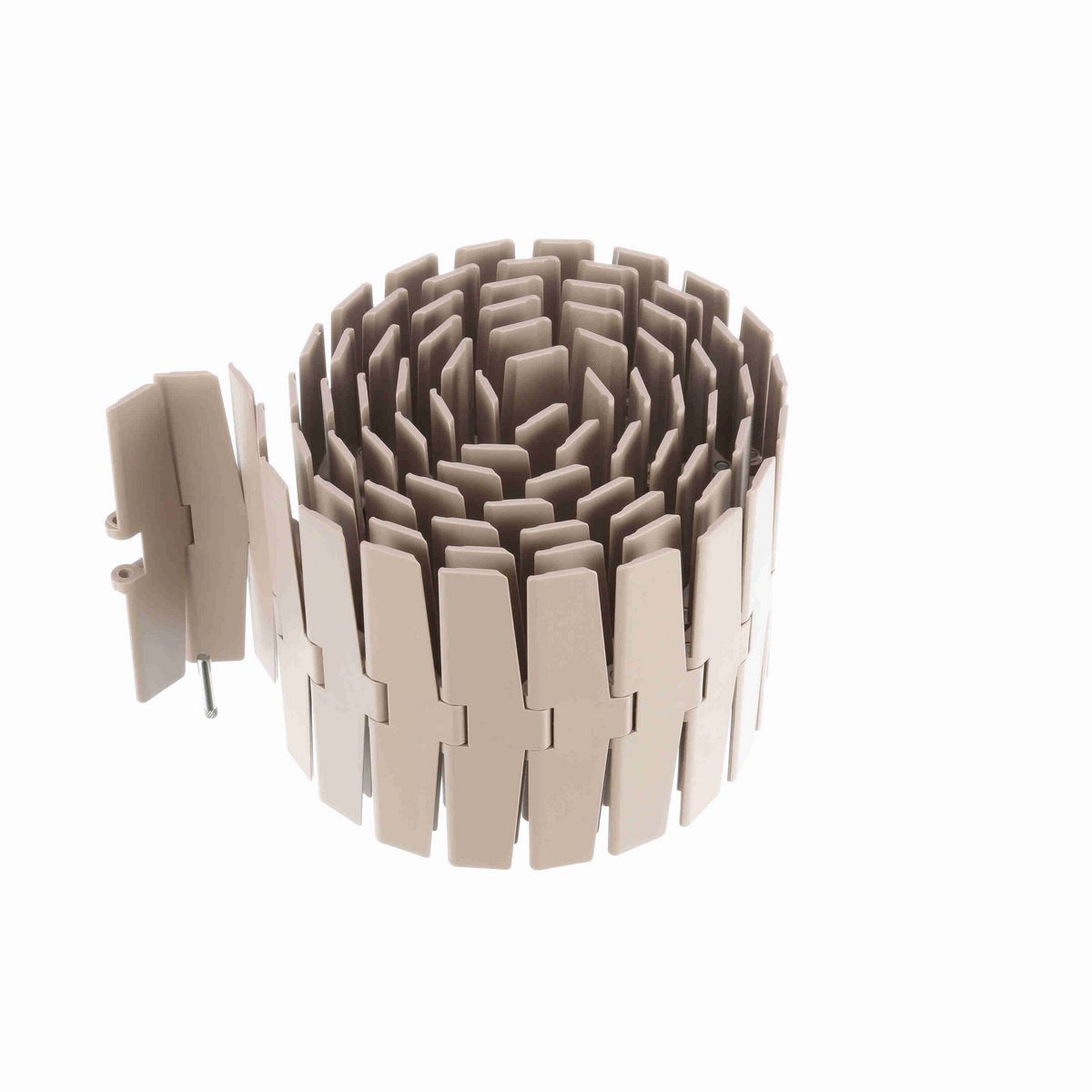 System Plast 880M Side-flexing Solid Top, Material: Tan Low Friction, Width: 7.5in, Pitch: 1.5in - LF880M-K750