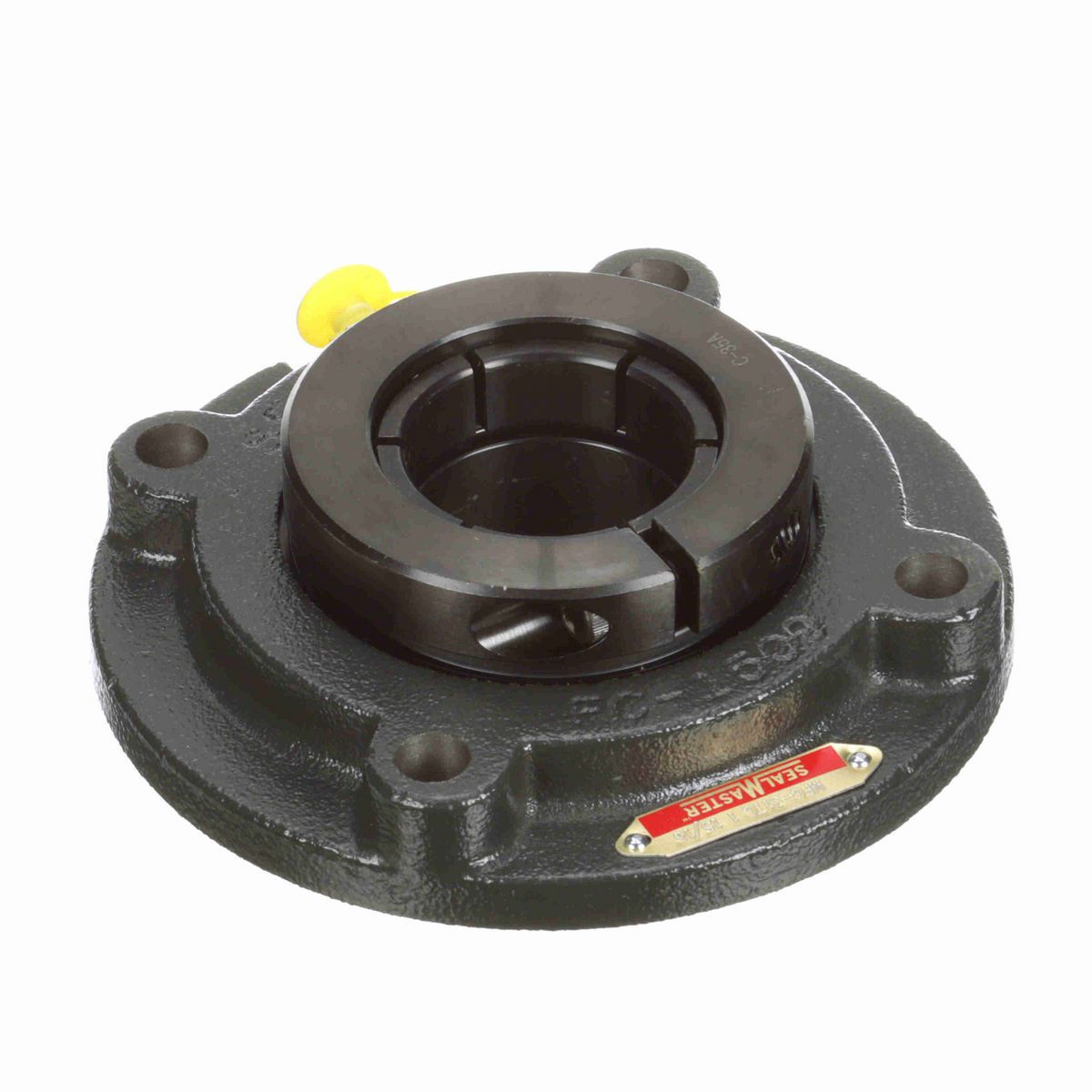 Sealmaster Mounted Cast Iron Flange Cartridge Ball Bearing - 52100 Bearing Steel, Black Oxided - Concentric Lock - MFC-31TC