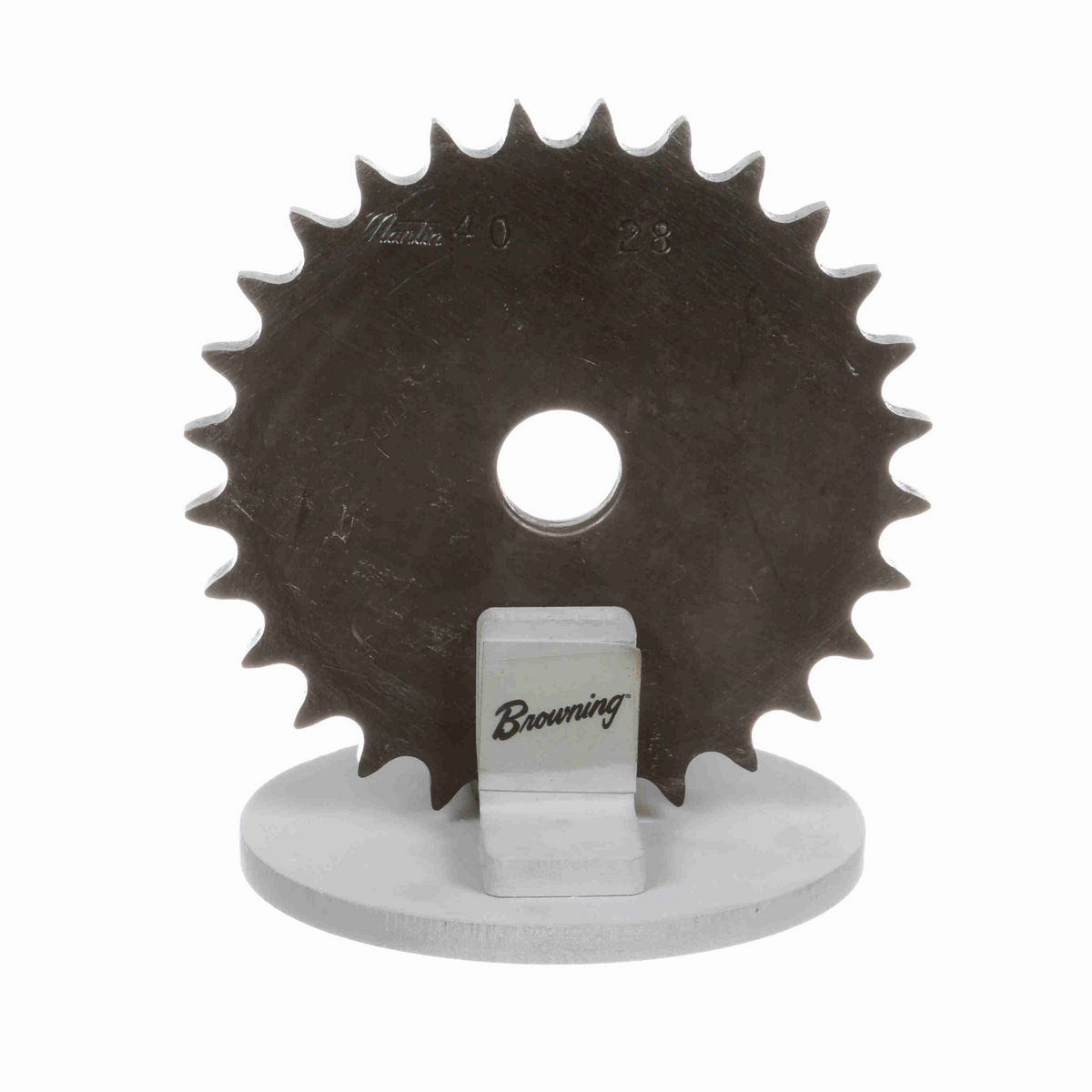 Browning Steel Minimum Plain Bore Roller Chain Sprocket - 40A28