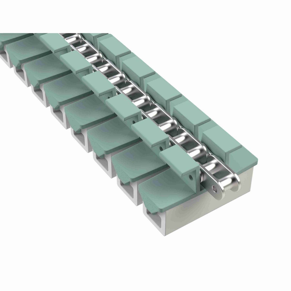 Rexnord 1873TAB SideGrip™ Side-flexing, Material: Heat Stabilized (Green), Width: 3.75in, Pitch: 1.5in - 81421015