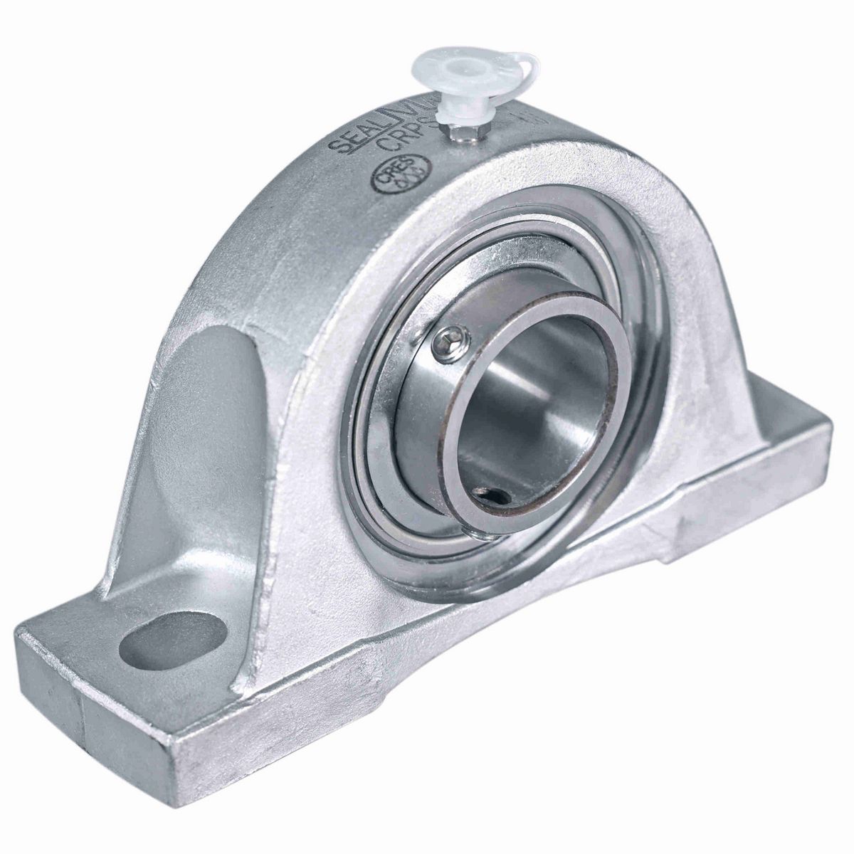 Sealmaster Mounted Stainless Steel Two Bolt Pillow Block Ball Bearing - 440C Stainless Steel - SS Setscrew Lock - Corrosion Resistant - CRPS-SS19