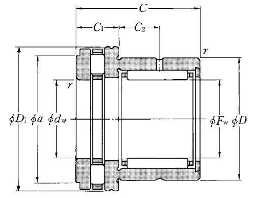 Комбинированный подшипник NTN NKXR35T2