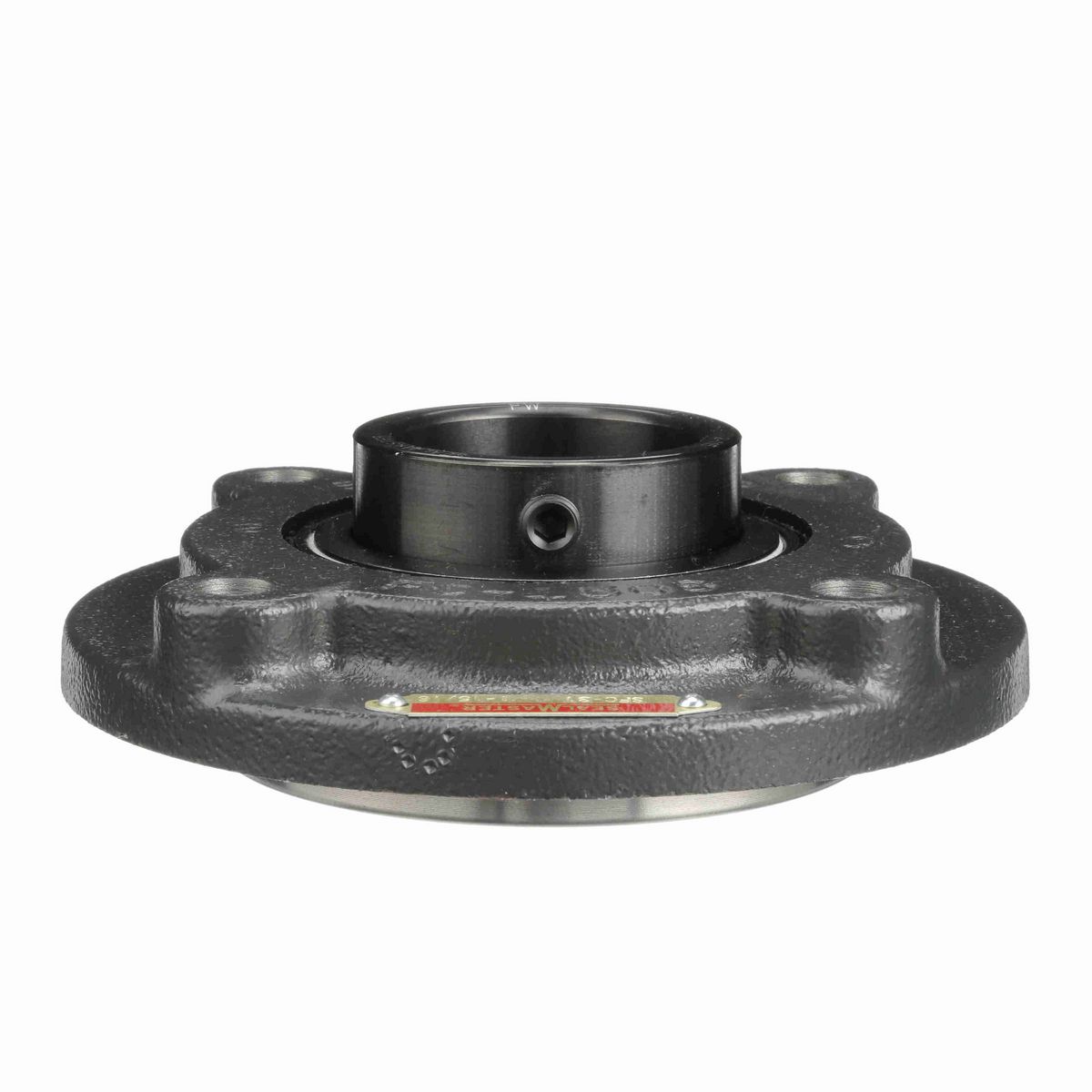 Sealmaster Mounted Cast Iron Flange Cartridge Ball Bearing - 52100 Bearing Steel, Black Oxided - Setscrew Lock - SFC-31