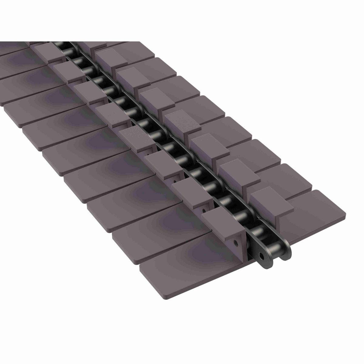 Rexnord 1873TAB Side-flexing Solid Top, Material: Brown High Performance, Width: 6in, Pitch: 1.5in - 81426343