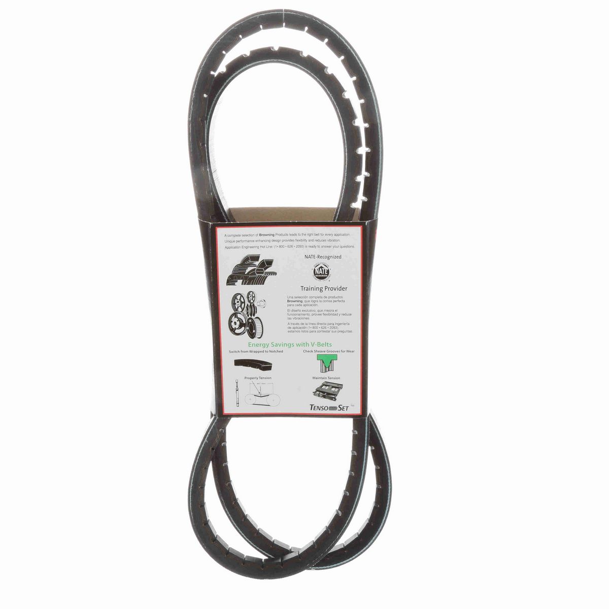 Browning EPDM Notched Belt 98% Efficient - 5VX810