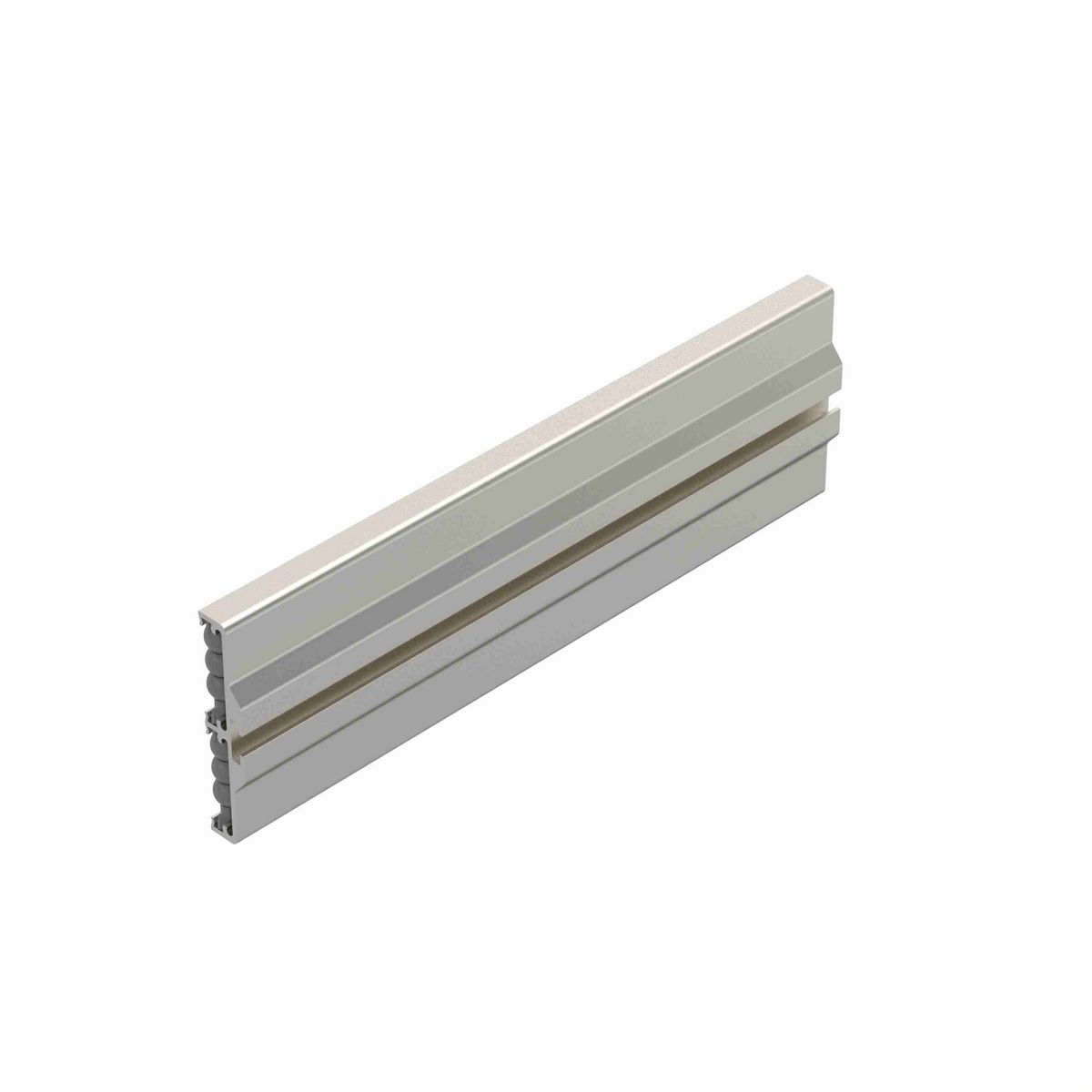 System Plast Speedrail: 0.86"W X 3.72"H X 120"L Gray Aluminum - VG-687H-3.3-10