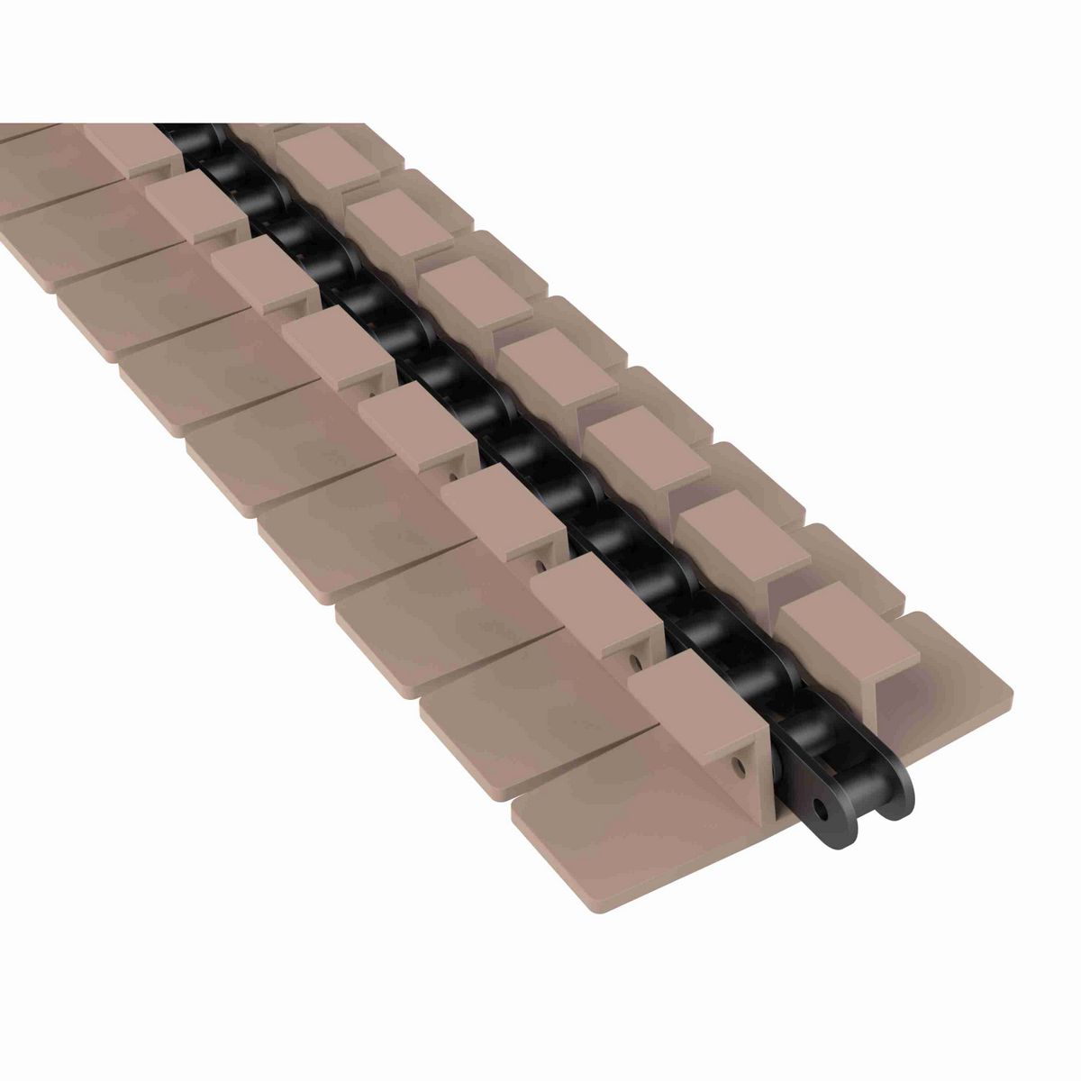 Rexnord 1873TAB SuperGrip™ Side-flexing SuperGrip™, Material: Tan Low Friction, Width: 4.5in, Pitch: 1.5in - 10476220