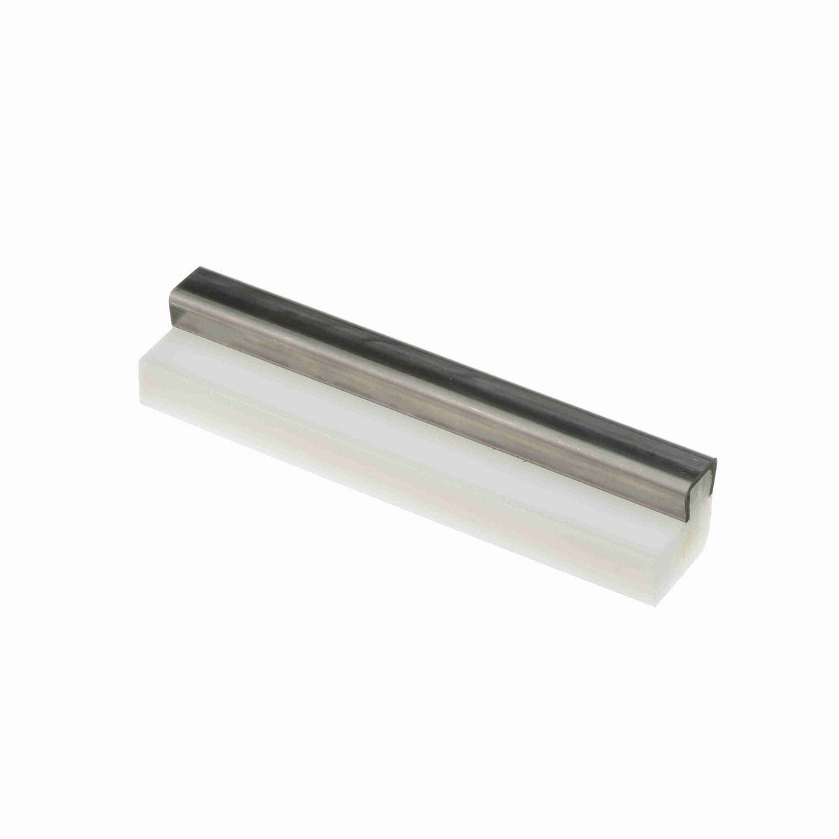 System Plast Tab Chain Guide Rail: 1.19"W X 1.07"H X 240"L White UHMW-PE - VG-SSTG-02-20