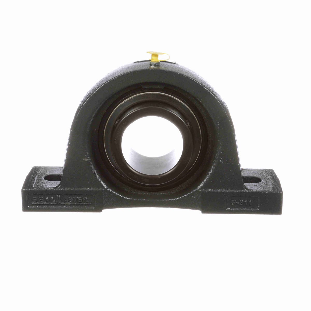 Sealmaster Mounted Cast Iron Two Bolt Pillow Block Ball Bearing - 52100 Bearing Steel, Black Oxided - Setscrew Lock - MP-313
