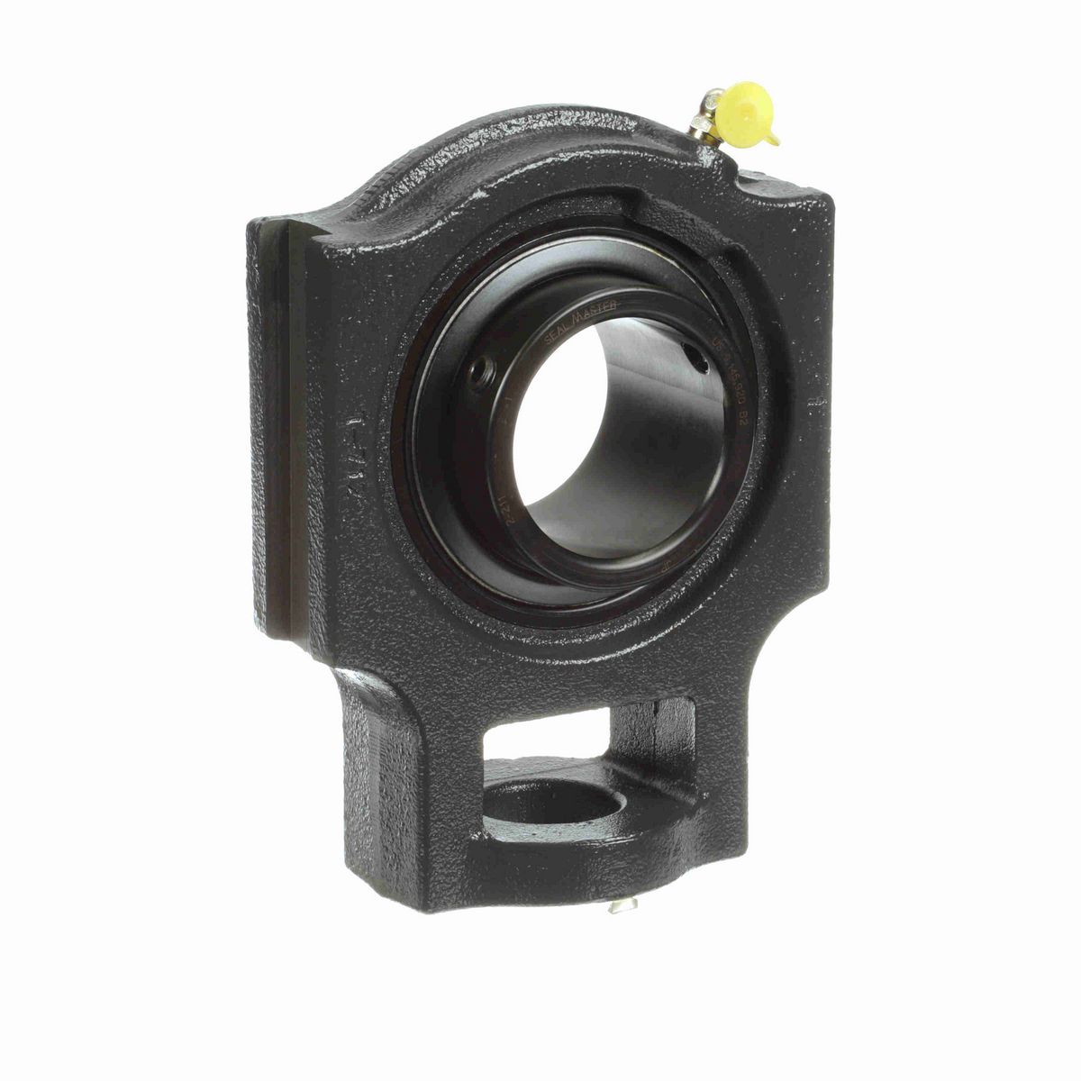 Sealmaster Mounted Cast Iron Wide Slot Take Up Ball Bearing - 52100 Bearing Steel, Black Oxided - Setscrew Lock - ST-43