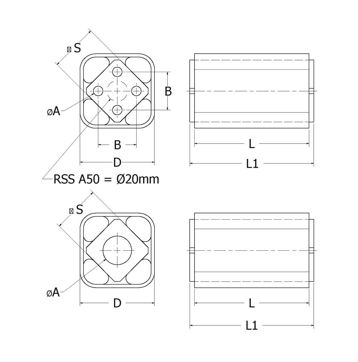 RunRight® Rubber Suspension Units - Type RSS C Timken 68514463631