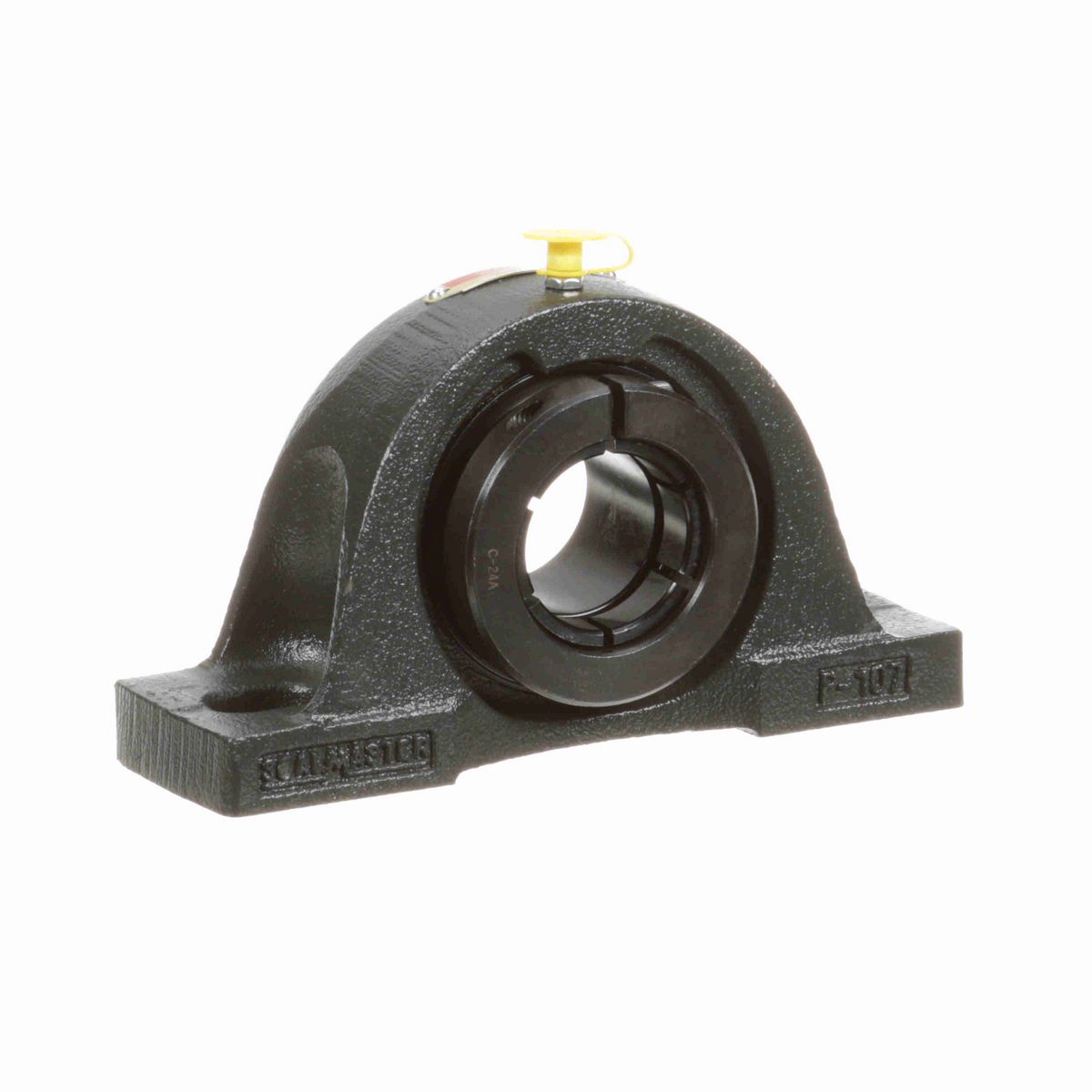 Sealmaster Mounted Cast Iron Two Bolt Pillow Block Ball Bearing - 52100 Bearing Steel, Black Oxided - Concentric Lock - NP-24TC