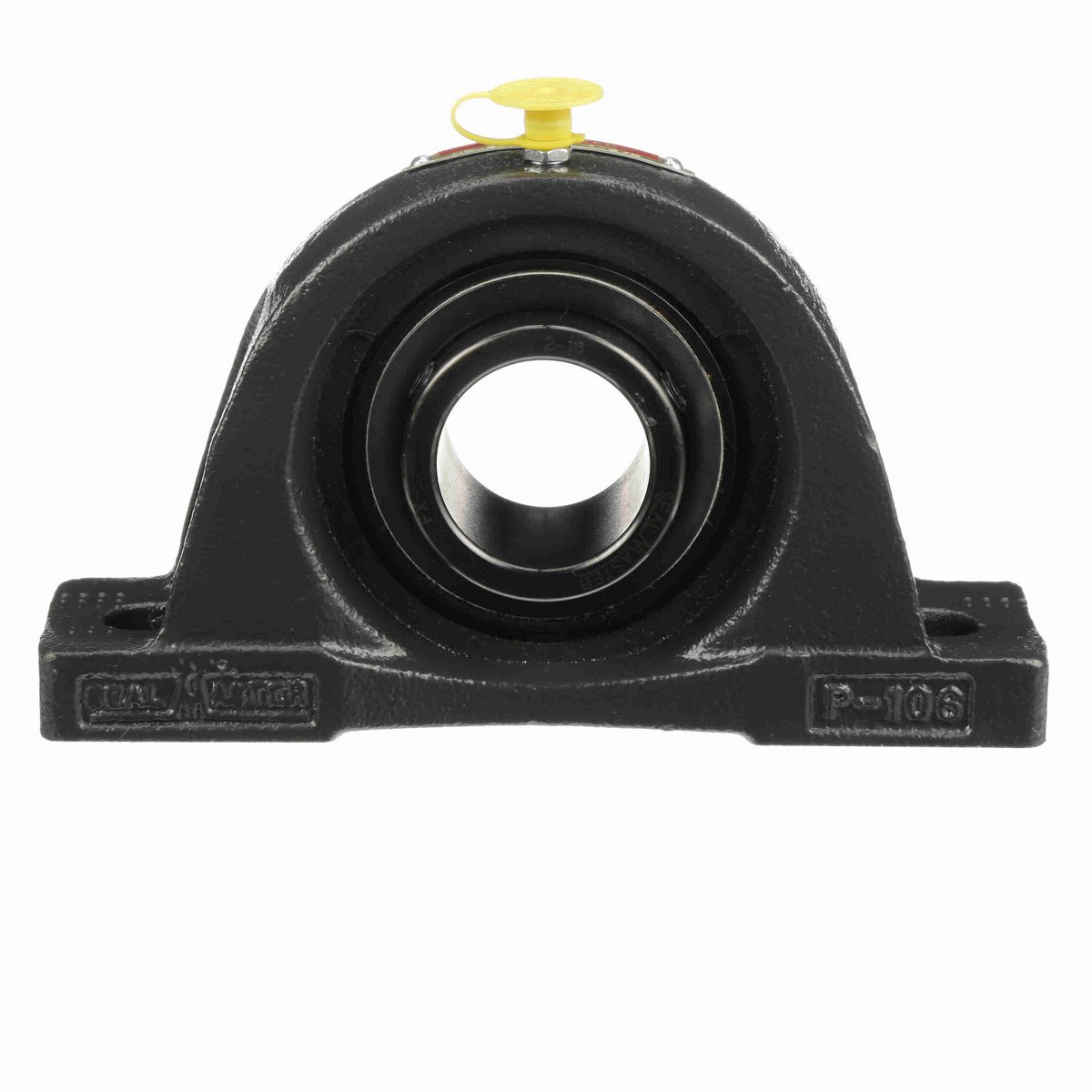 Sealmaster Mounted Cast Iron Two Bolt Pillow Block Ball Bearing - 52100 Bearing Steel, Black Oxided - Setscrew Lock - NP-22