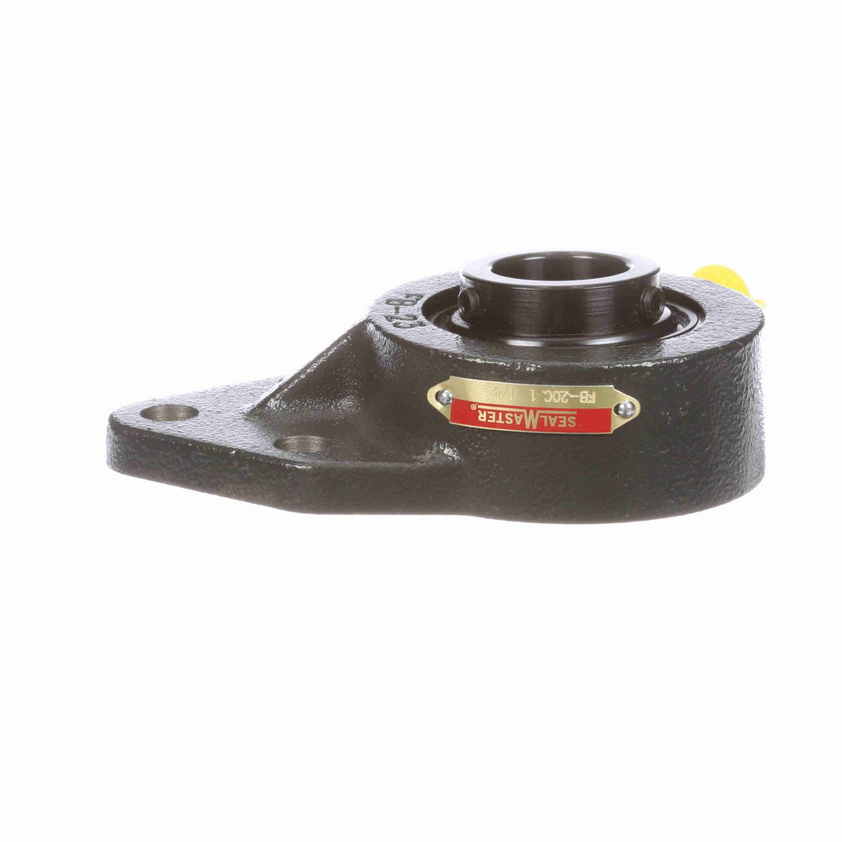 Sealmaster Mounted Cast Iron Three Bolt Flange Bracket Ball Bearing - 52100 Bearing Steel, Black Oxided - Setscrew Lock - FB-20C