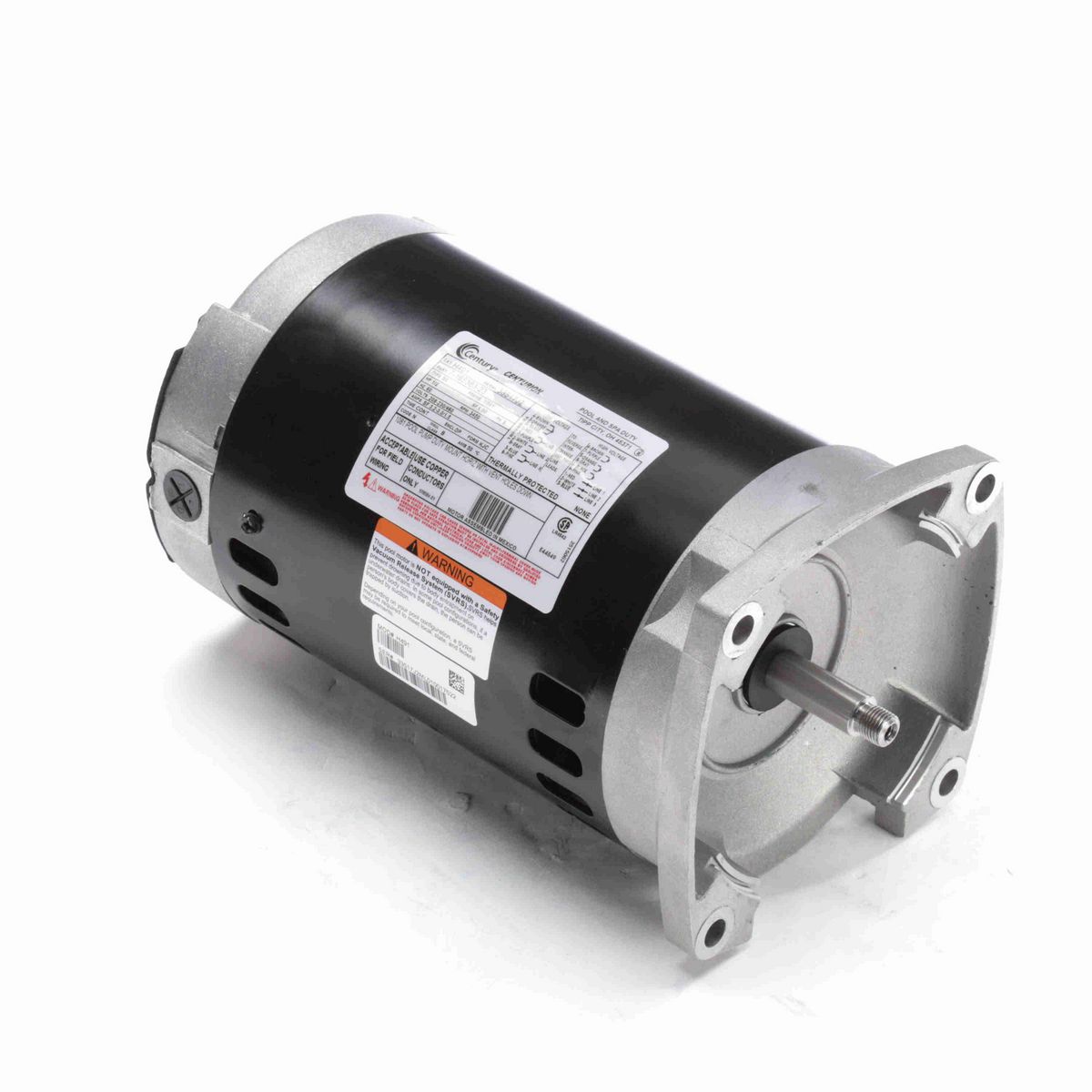 Century Pool Pump Motor, 1/2 HP, 3 Ph, 60 Hz, 208-230/460 V, 3600 RPM, Y56Y Frame, DP - H491
