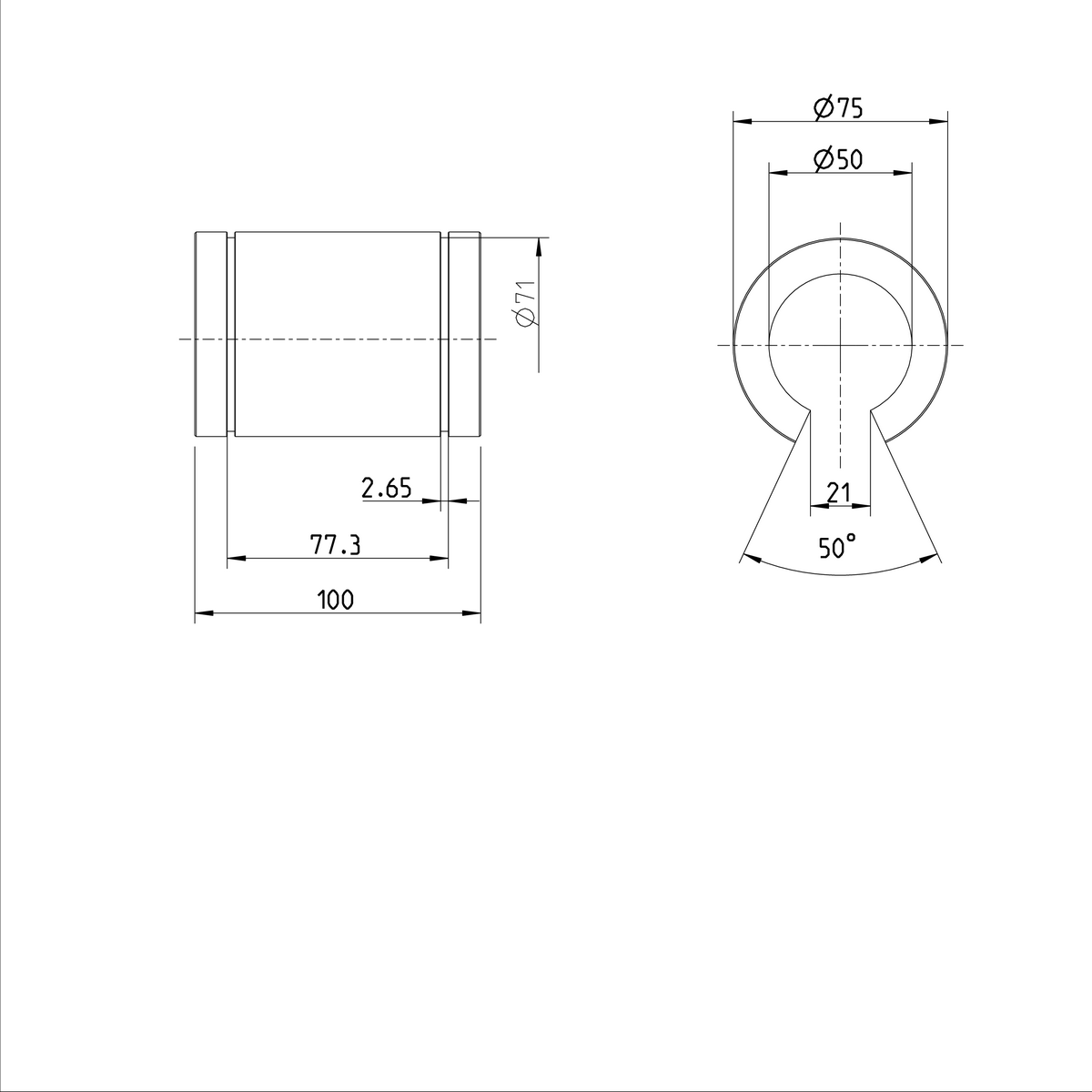 Стандартная линейная втулка Bosch Rexroth KBM-O-50-VD [R063205005]