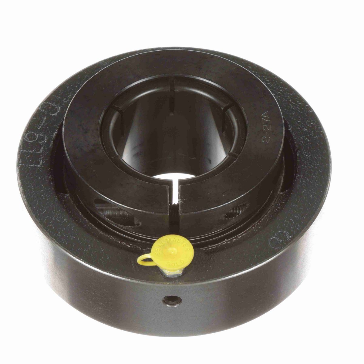 Sealmaster Mounted Cast Iron Cylindrical Cartridge Ball Bearing - 52100 Bearing Steel, Black Oxided - Concentric Lock - MSC-35T
