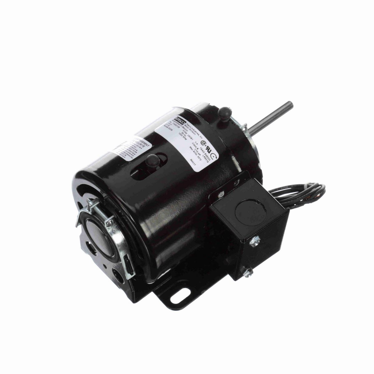 FASCO Fan and Blower Motor, 1/15 HP, 1 Ph, 60 Hz, 115 V, 1550 RPM, 1 Speed, 3.3" Diameter, TEAO - D238