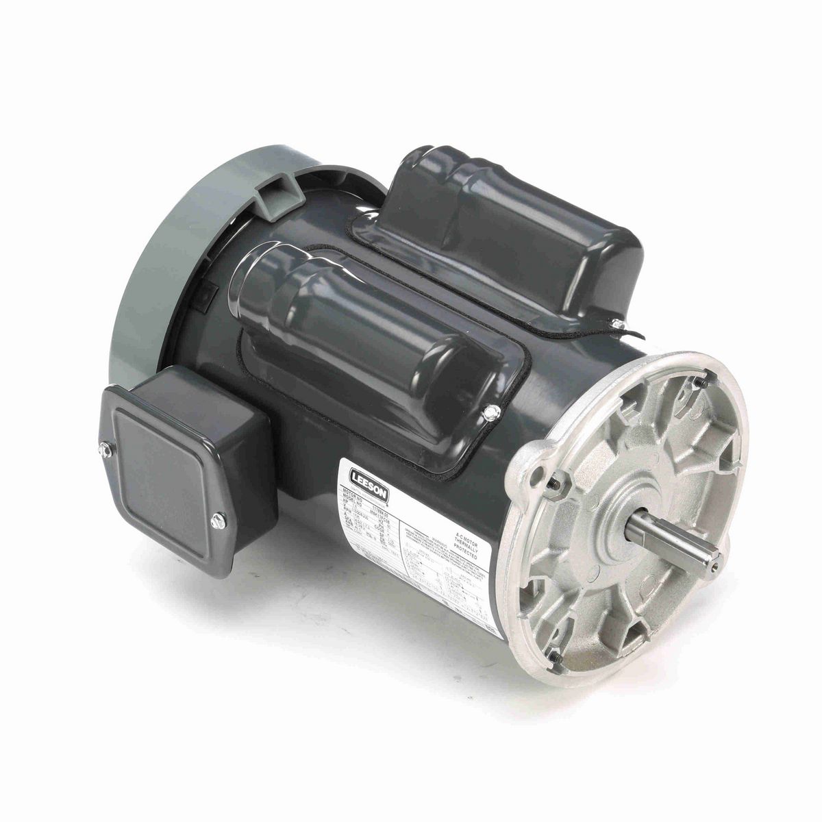 LEESON Auger Drive Motor, 1.50 HP, 1 Ph, 60 Hz, 115/208-230 V, 1800 RPM, 56NY Frame, TEFC - 117884.00