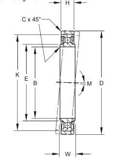 Авиационный прецизионный однорядный шарикоподшипник RBC MKP BS Series MKP21BSFS428