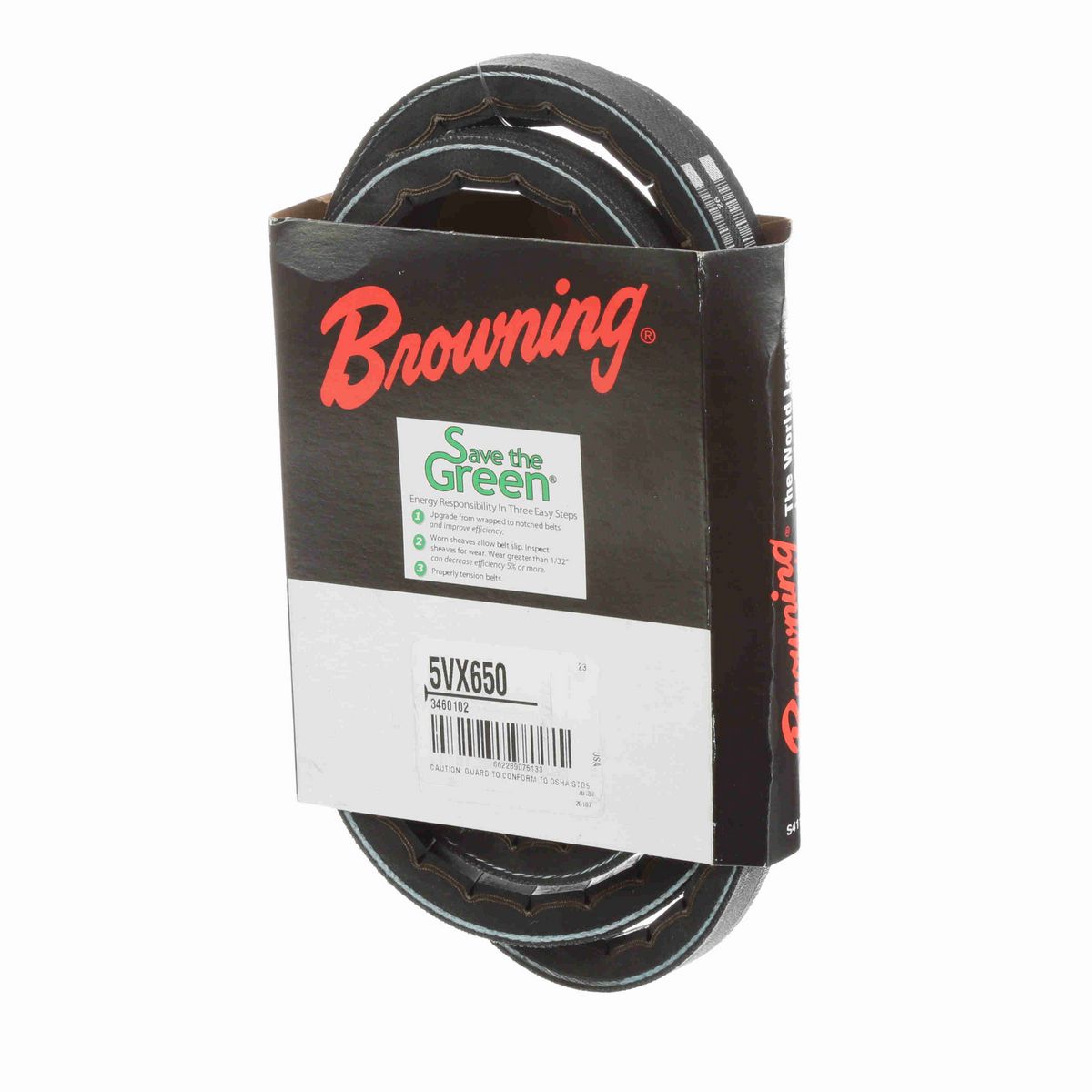 Browning EPDM Notched Belt 98% Efficient - 5VX650