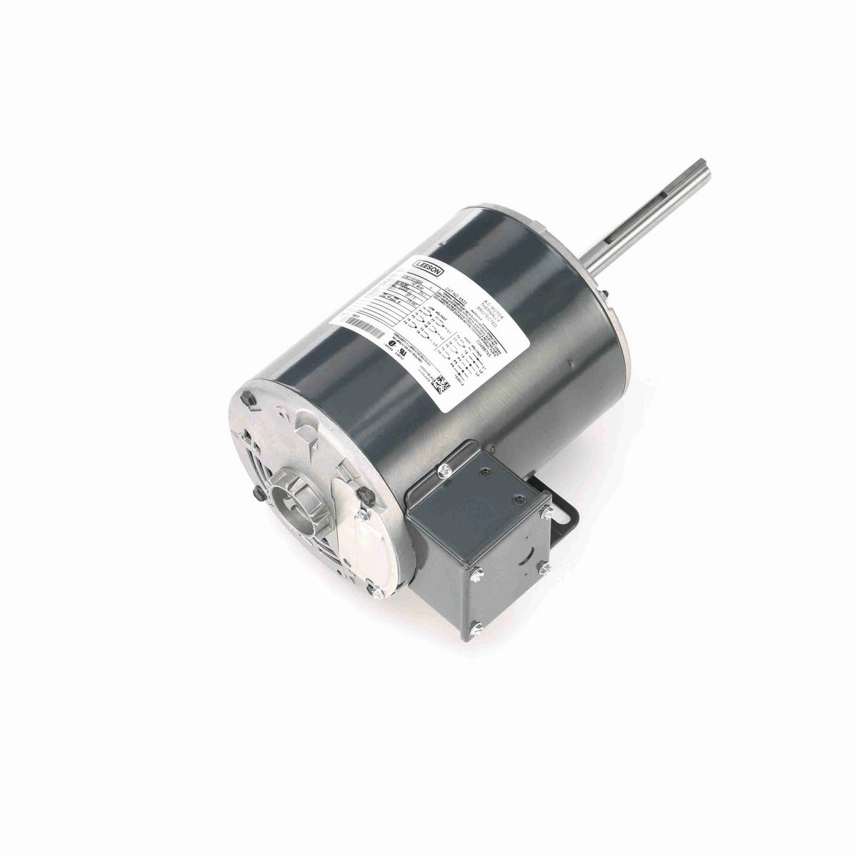 LEESON Condenser Fan Motor, 0.50 & 0.50 HP, 3 Ph, 60 & 50 Hz, 208-230/460 & 190/380 V, 1200 & 1000 RPM, 56Z Frame, OPEN - X533
