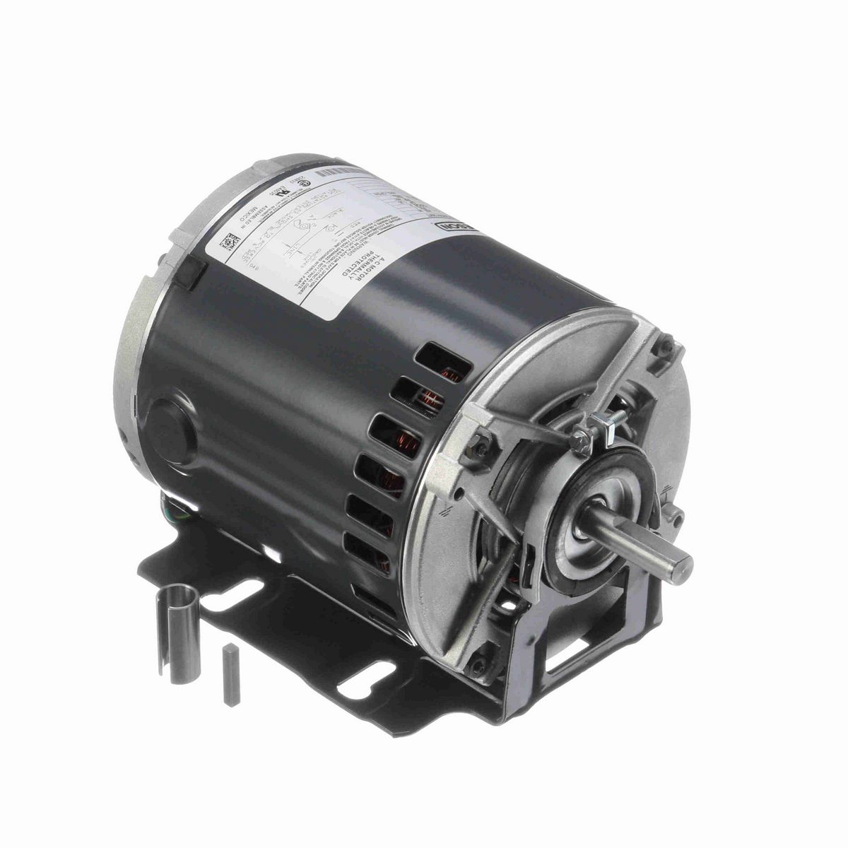 LEESON Fan and Blower Motor, 0.25 HP, 1 Ph, 60 Hz, 115 V, 1800 RPM, 48Y Frame, OPEN - 4701