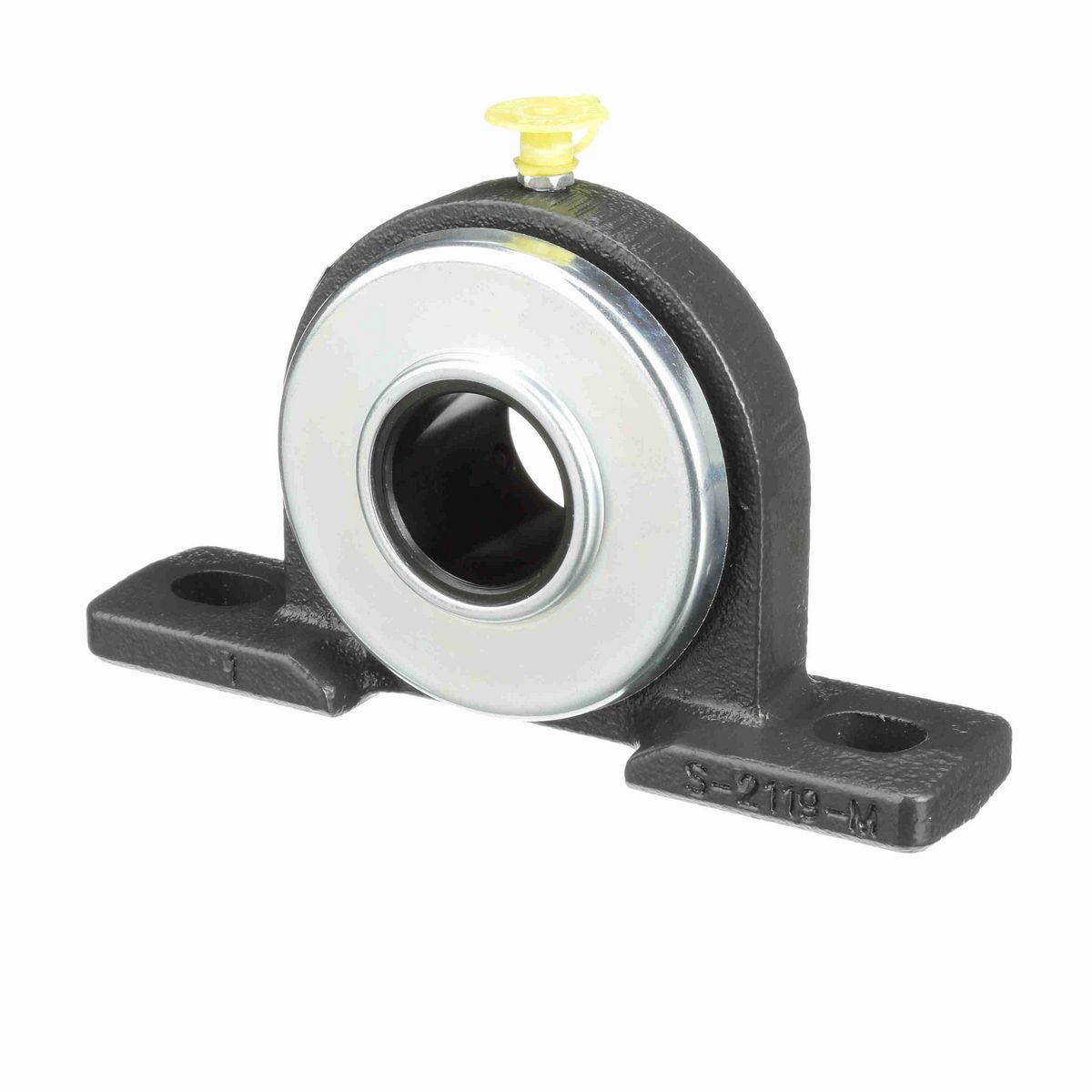 Sealmaster Mounted Cast Iron Two Bolt Pillow Block Ball Bearing - 52100 Bearing Steel, Black Oxided - Lock - S-2119-M19
