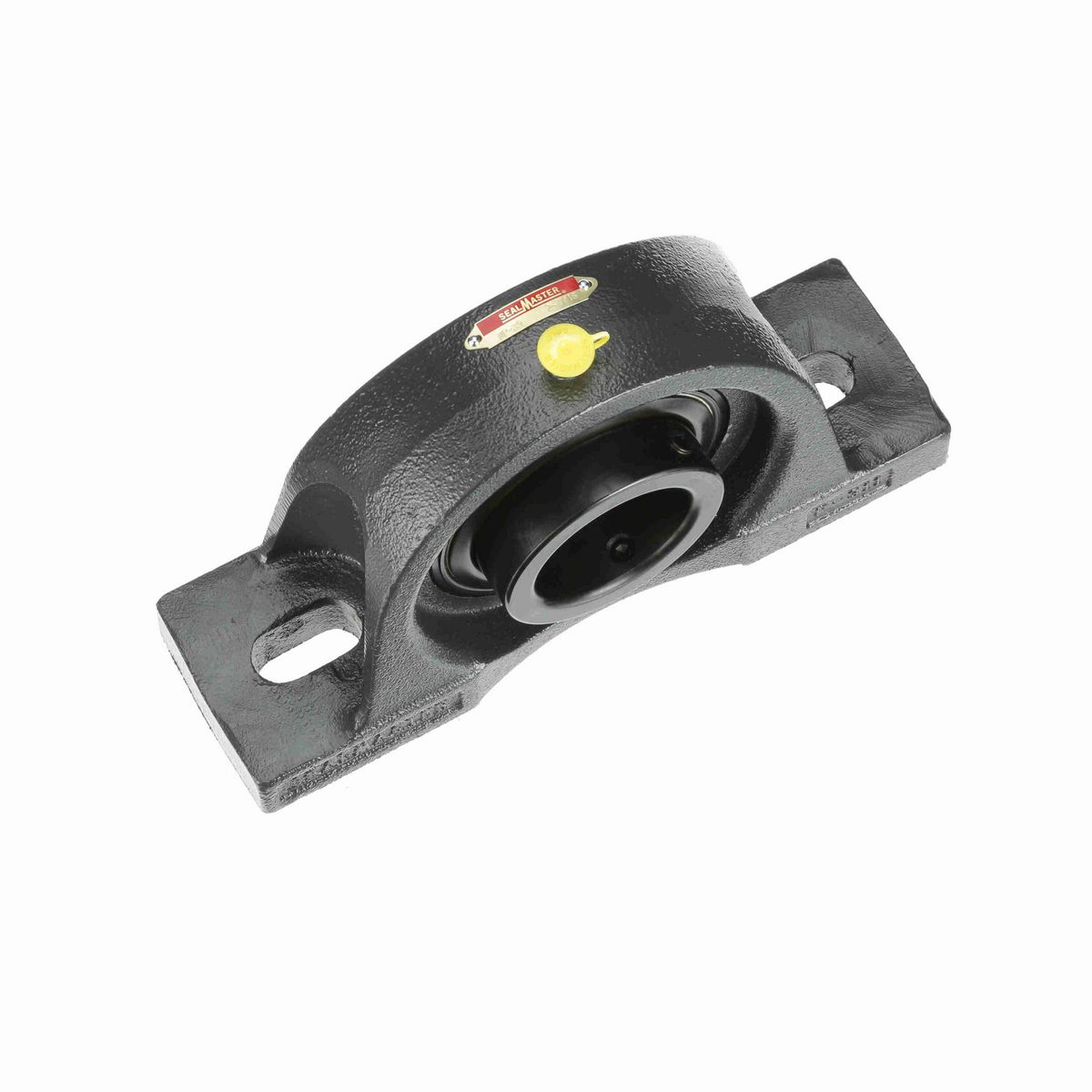 Sealmaster Mounted Cast Iron Two Bolt Pillow Block Ball Bearing - 52100 Bearing Steel, Black Oxided - Setscrew Lock - MP-39