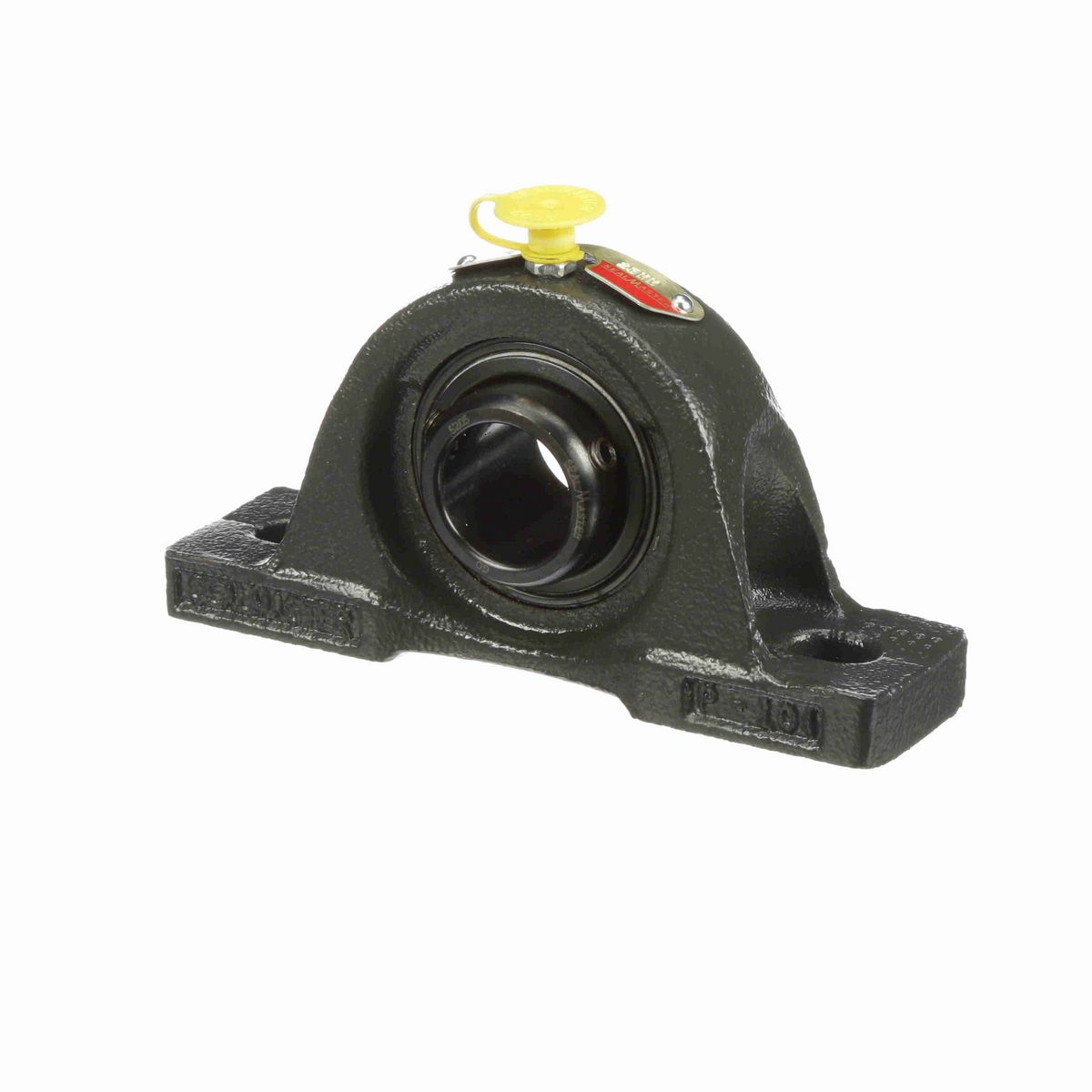 Sealmaster Mounted Cast Iron Two Bolt Pillow Block Ball Bearing - 52100 Bearing Steel, Black Oxided - Setscrew Lock - NP-205