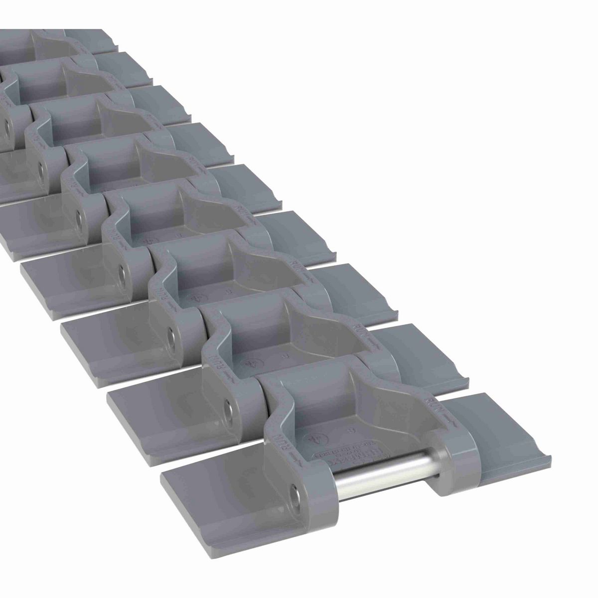 Rexnord 880M Side-flexing Solid Top, Material: Silver Platinum Series™ X, Width: 84mm, Pitch: 1.5in - 781.10.46