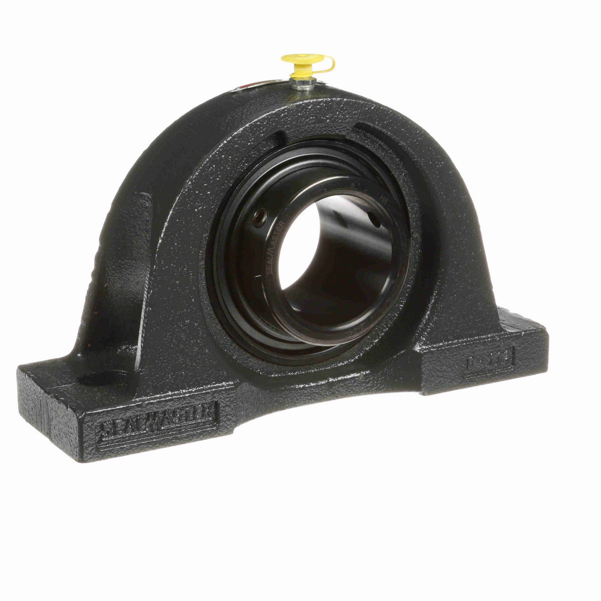 Sealmaster Mounted Cast Iron Two Bolt Pillow Block Ball Bearing - 52100 Bearing Steel, Black Oxided - Setscrew Lock - NP-36C