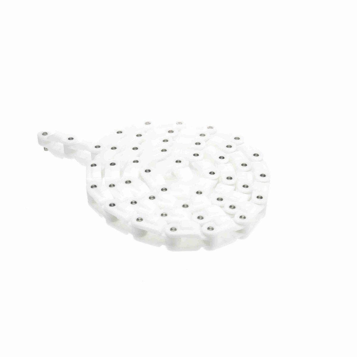 System Plast 600P-TAB Side-flexing Solid Top, Material: White Low Friction, Width: 42mm, Pitch: 2.5in - LFW600P-TAB