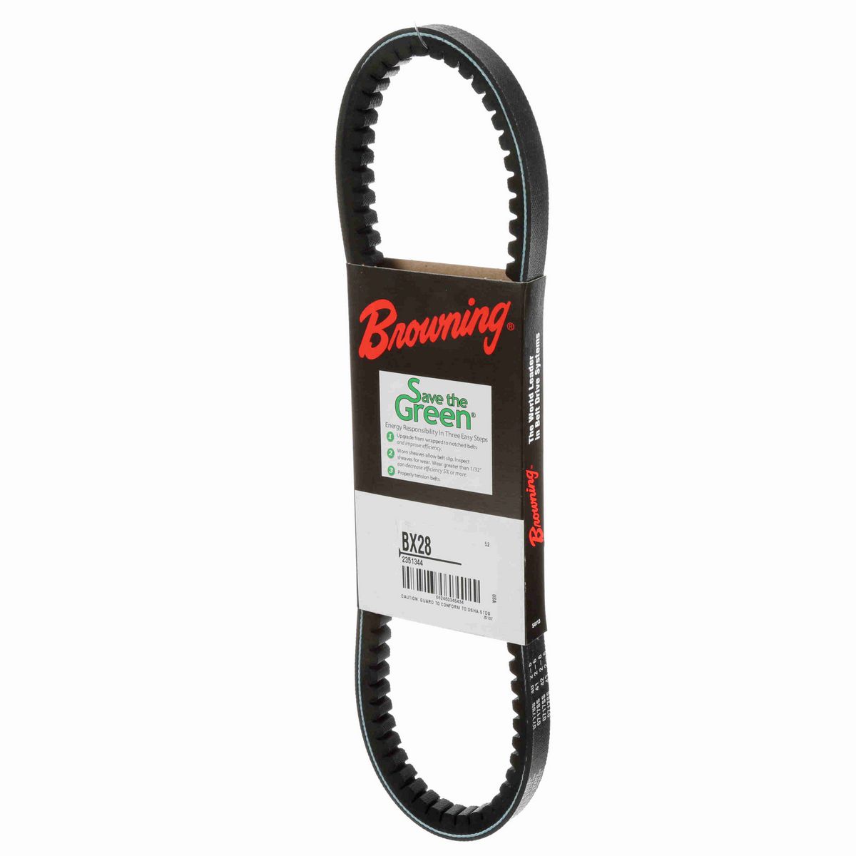 Browning EPDM Notched Belt 98% Efficient - BX28