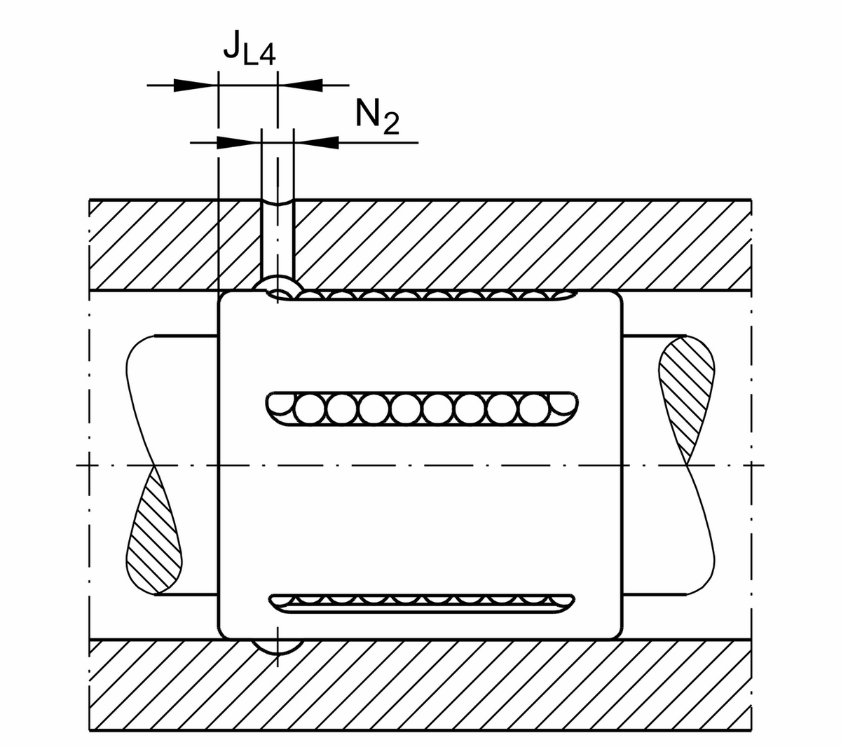 Шарикоподшипник для линейного перемещения INA KH50-PP