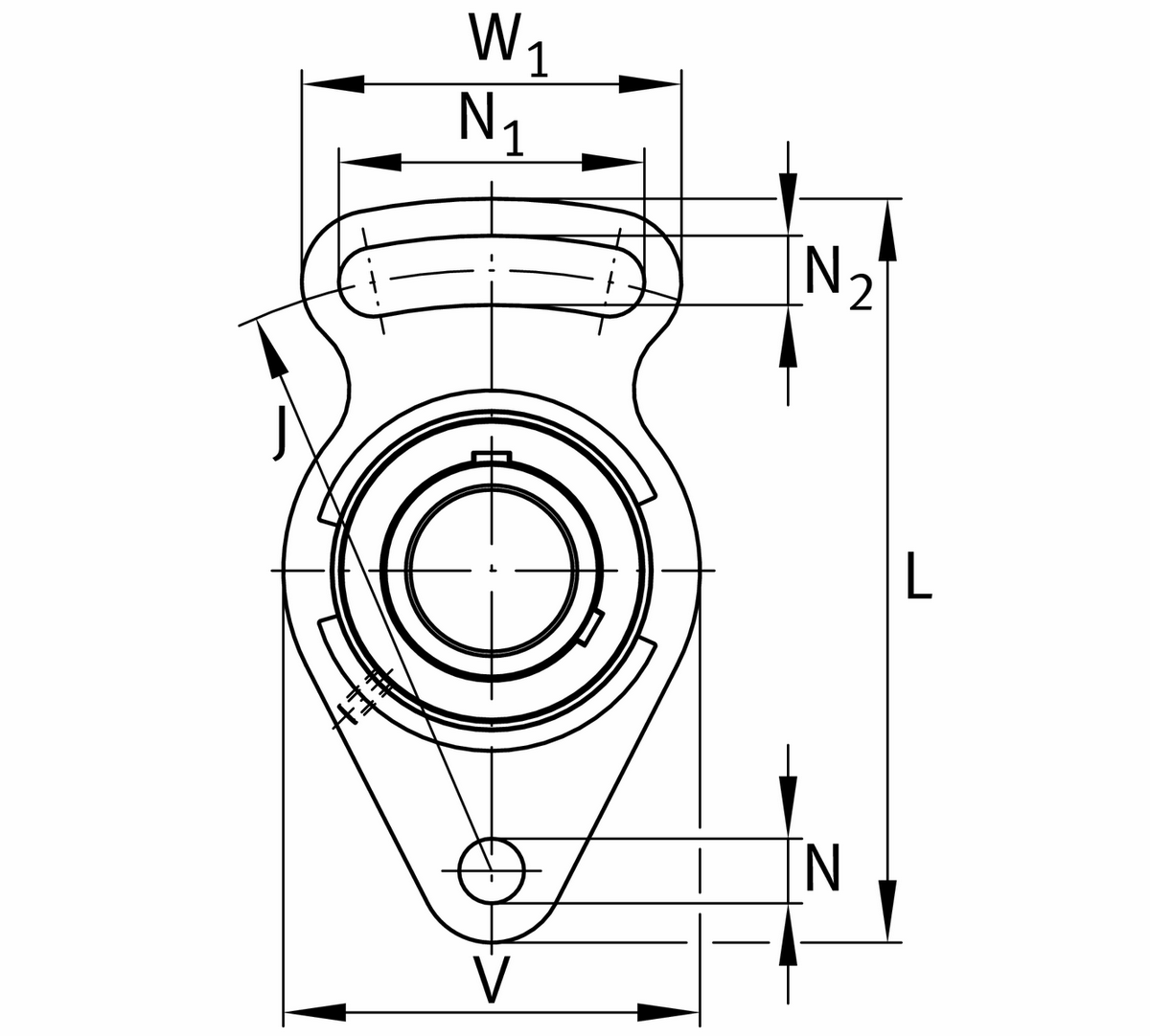 Корпусной узел с закрепляемым подшипником FAG UCFA204
