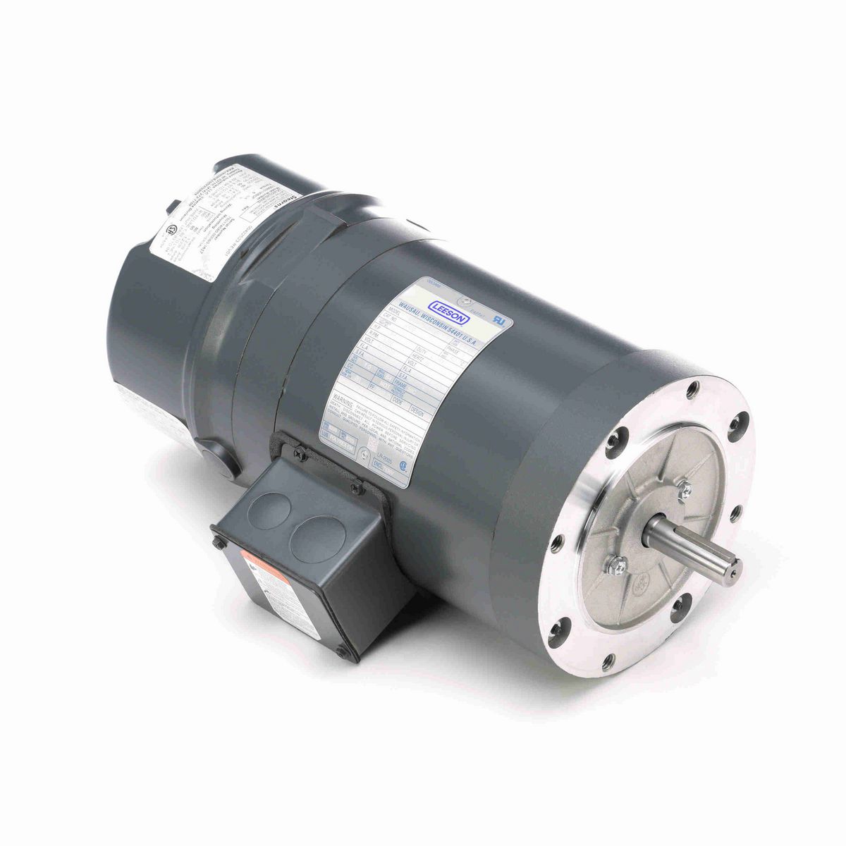 LEESON Brake Motor, 0.75 HP, 3 Ph, 60 Hz, 230/460 V, 1800 RPM, 56C Frame, TENV - K460