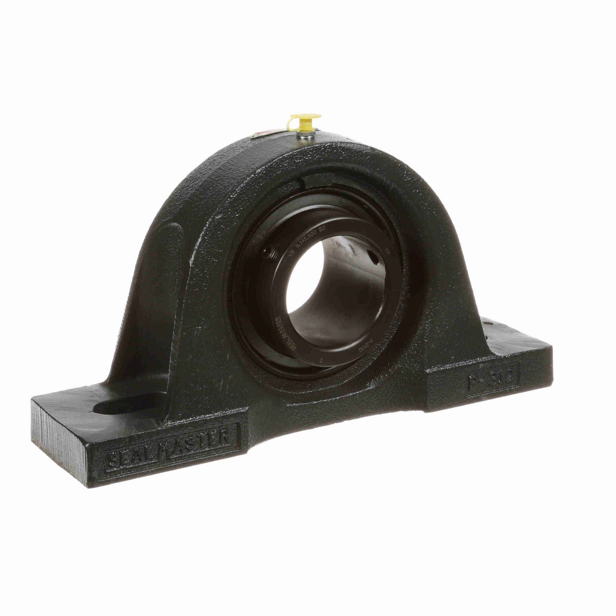 Sealmaster Mounted Cast Iron Two Bolt Pillow Block Ball Bearing - 52100 Bearing Steel, Black Oxided - Setscrew Lock - MP-43C