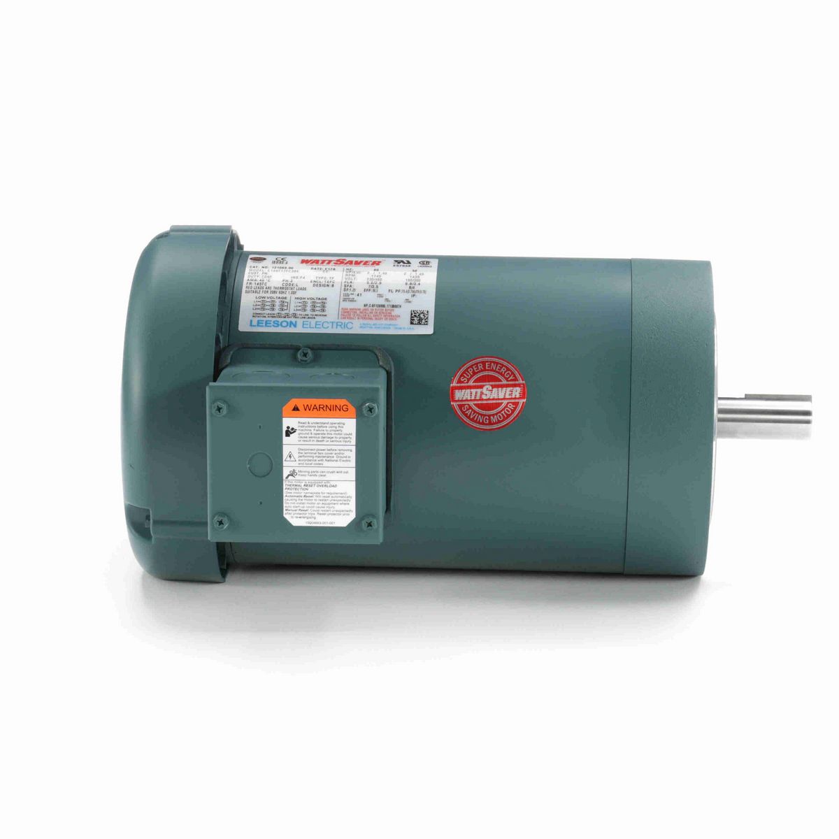 LEESON General Purpose Motor, 2 & 2 HP, 3 Ph, 60 & 50 Hz, 230/460 & 190/380 V, 1800 & 1500 RPM, 145TC Frame, TEFC - 121065.00