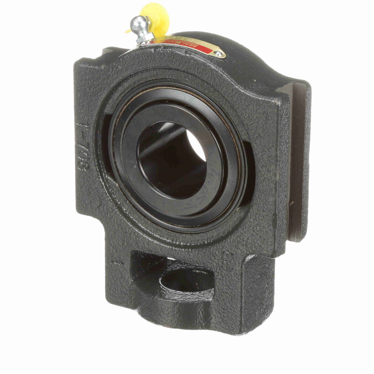 Sealmaster Mounted Cast Iron Wide Slot Take Up Ball Bearing - 52100 Bearing Steel, Black Oxided - Setscrew Lock - MST-24