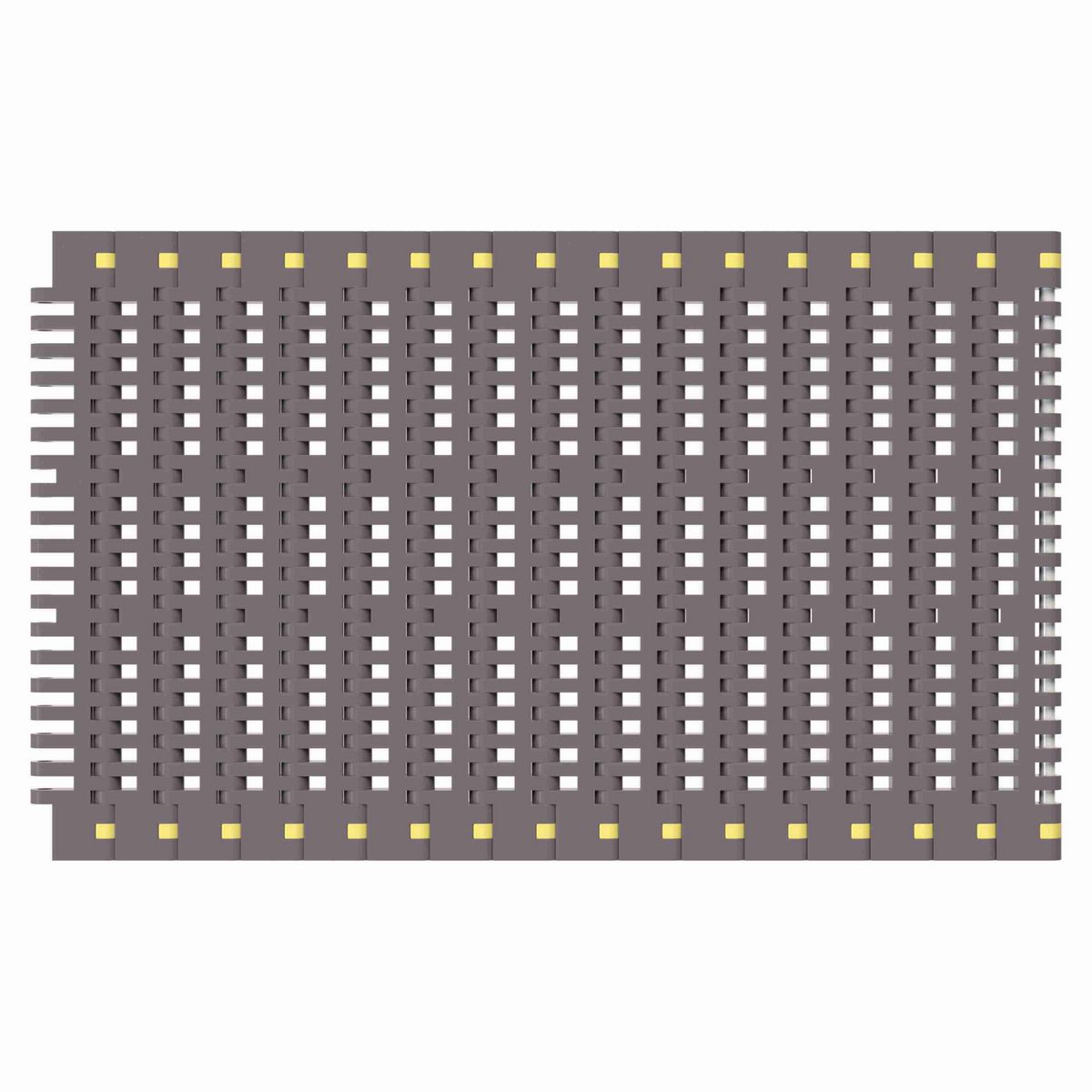 Rexnord 8506 Straight Running Flush Grid, Material: Brown High Performance, Width: 7.5in, Pitch: 0.75in - 10713939