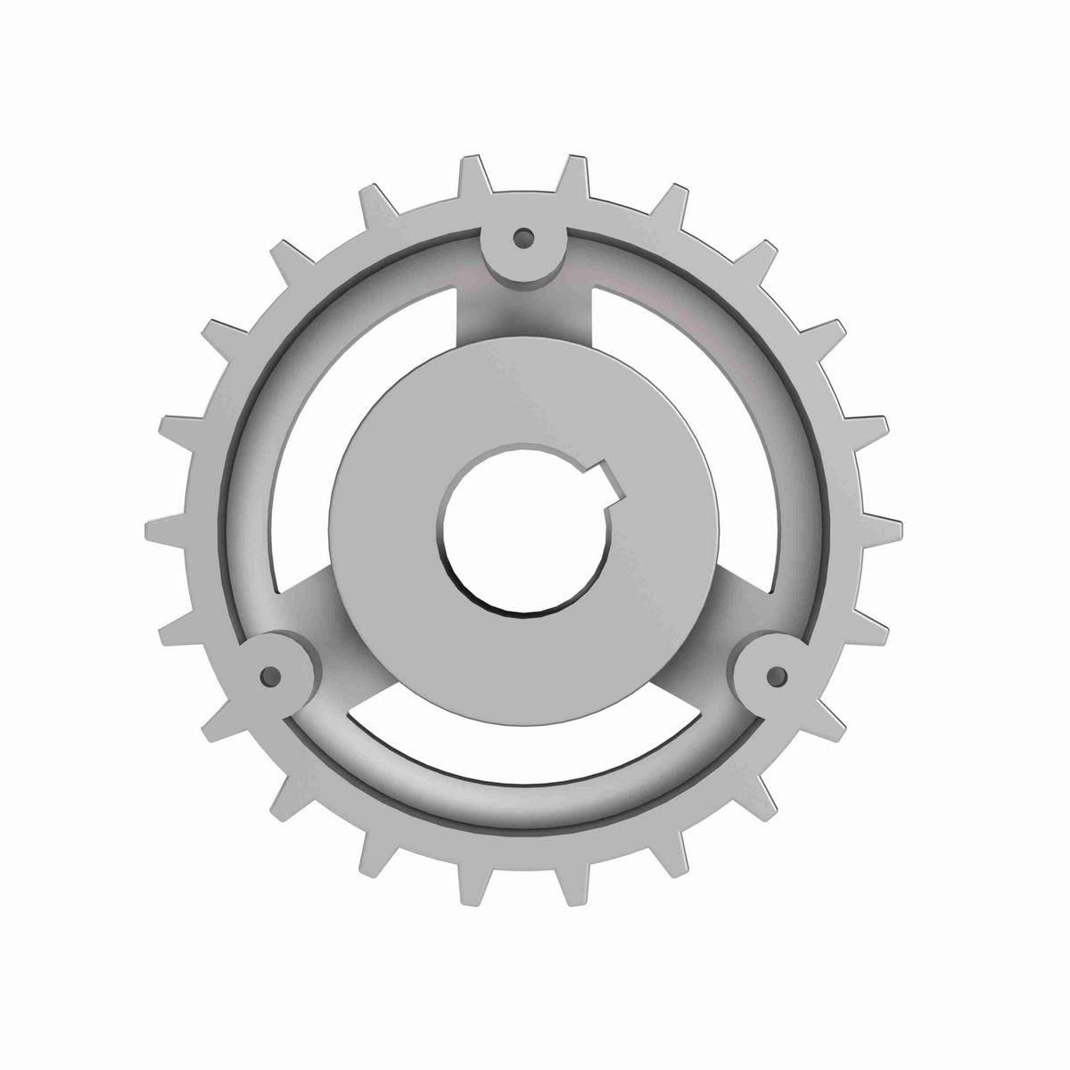 Rexnord 820 Series Solid One Piece Cast Iron Sprocket with 22 Teeth and a 1-1/4in Round Shaft-Ready Bore with Keyway & Setscrew - 401-153-13
