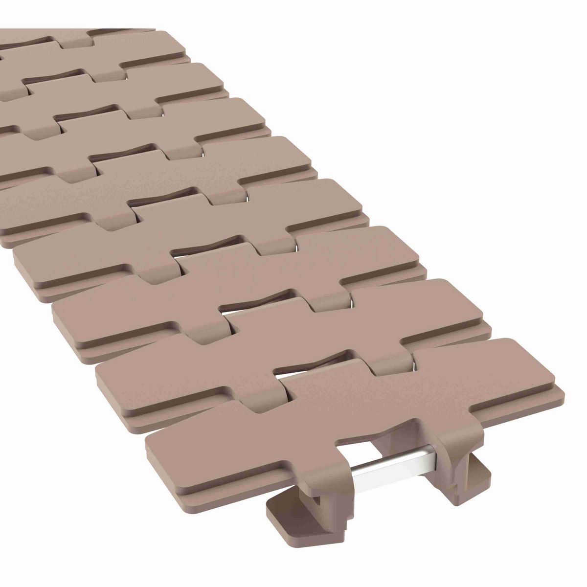 Rexnord 879TAB BO Side-flexing Solid Top Tight Radius, Material: Tan Low Friction, Width: 4.5in, Pitch: 1.5in - L0879605422