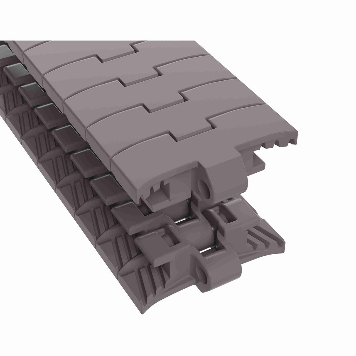 Rexnord 1055 FTLPC Side-flexing Solid Top, Material: Brown High Performance, Width: 3.25in, Pitch: 1in - 81429731