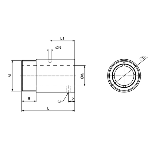 Ввинчивающаяся гайка SNR BNU02005RSHLL3Z-B0