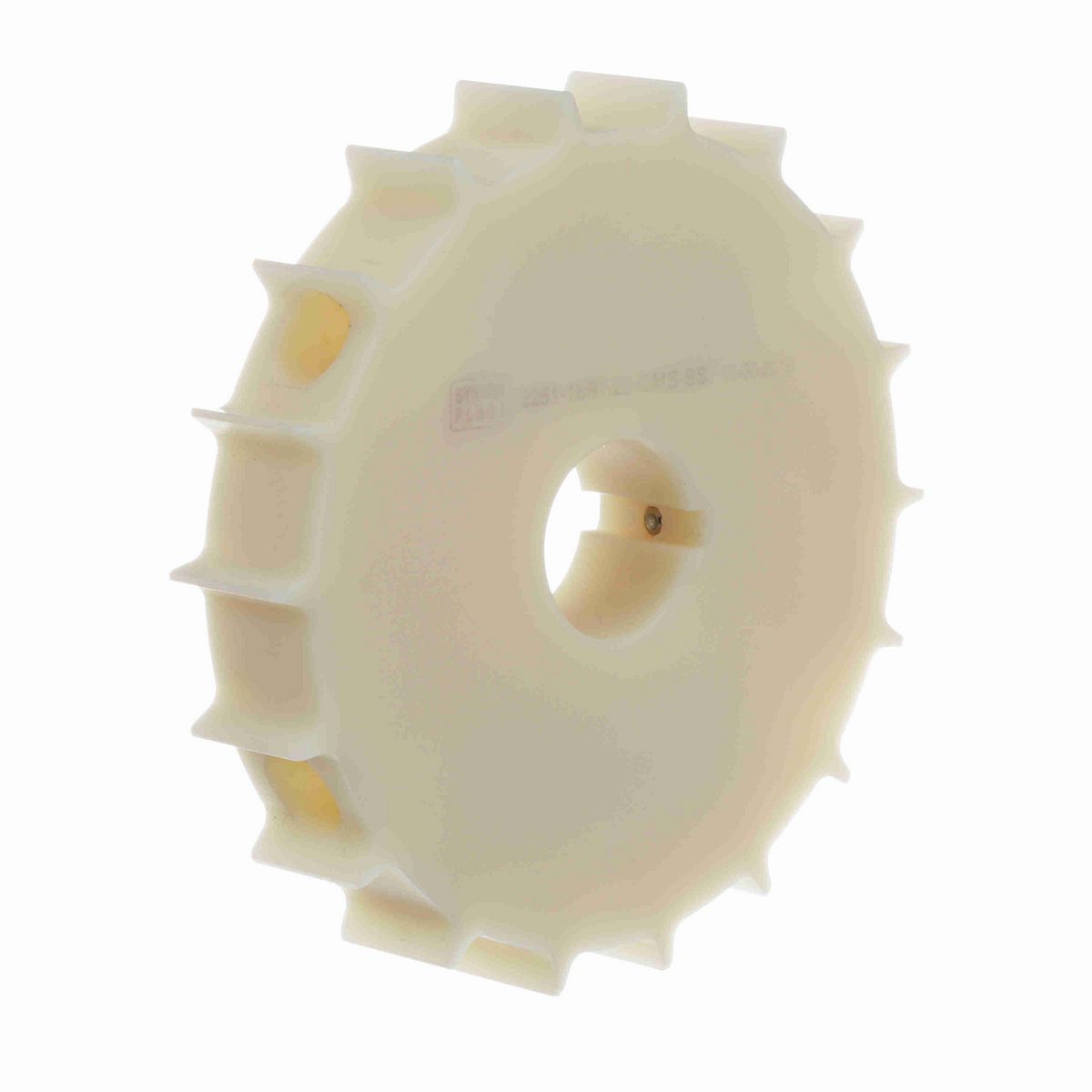 System Plast 2251 Series Split Machined Sprocket with 18 Teeth, a 1-1/4in Round Shaft-Ready Bore and Setscrew - 2251-18R1.25-DMS-SS